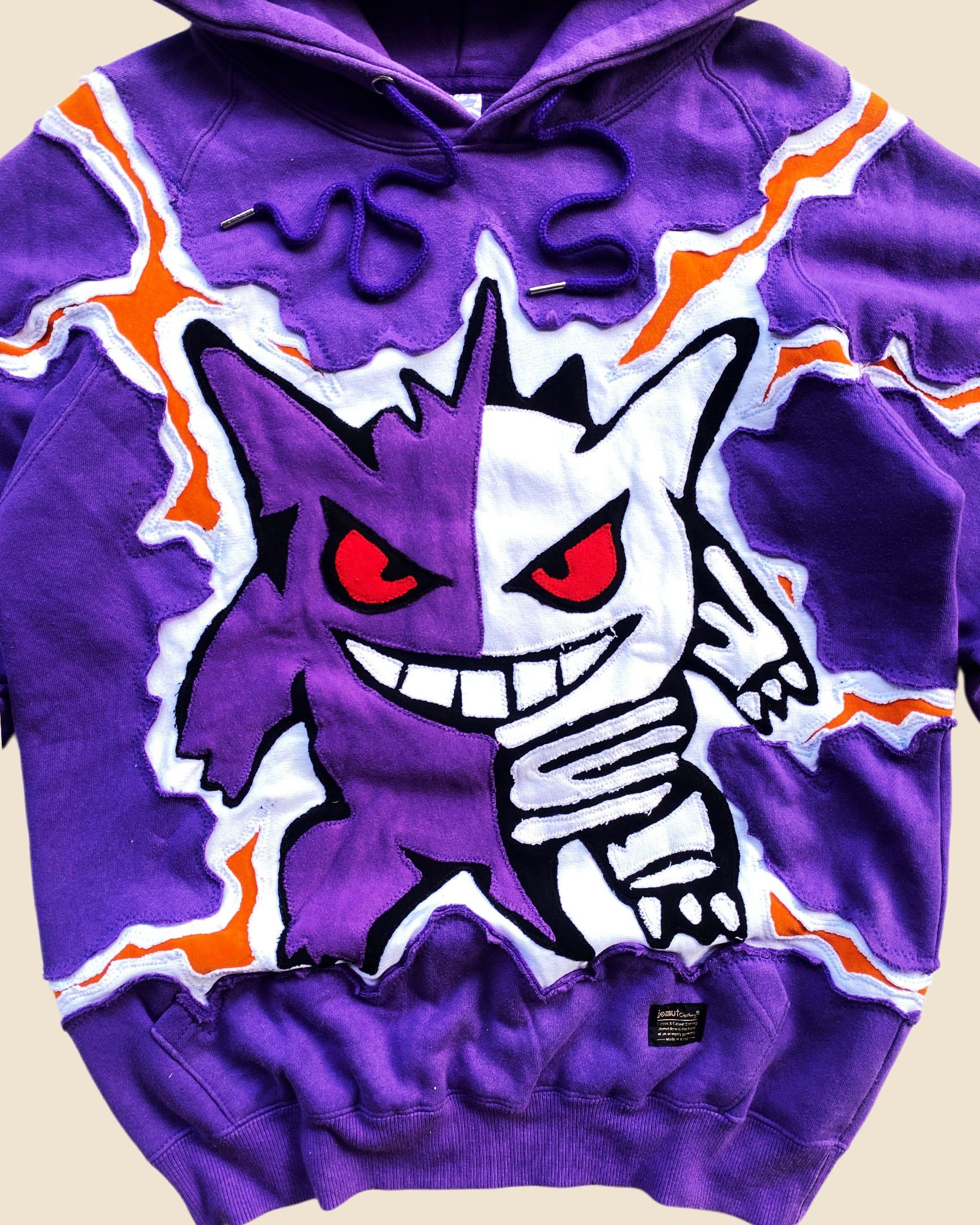 Handmade × Pokemon 1 OF 1 REWORKED GENGAR HALF SKELETON HOODIE SIZE M/L Size US L / EU 52-54 / 3 - 5 Thumbnail