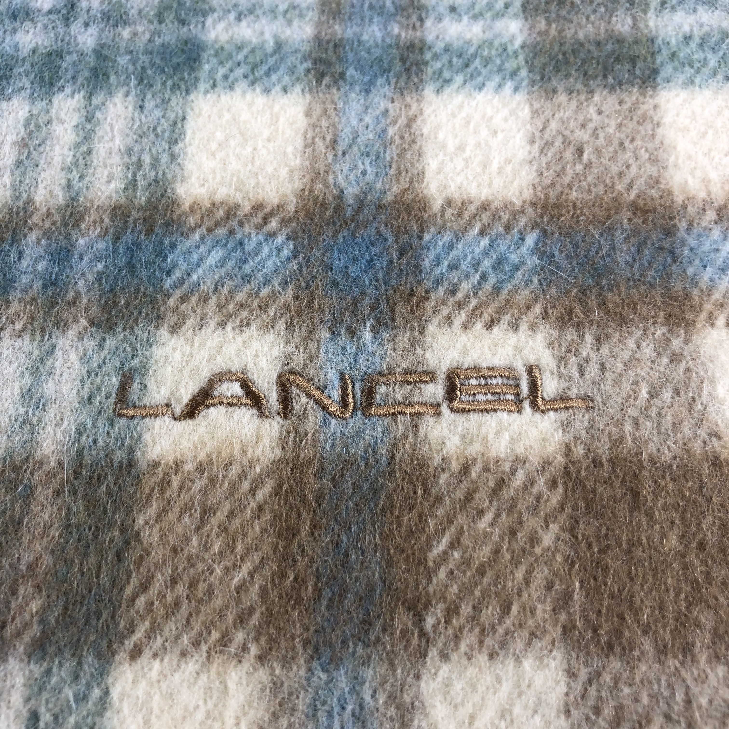 Lancel Lancel Tartan Wool Scarf Muffler Neckwear V2491 Size ONE SIZE - 4 Thumbnail