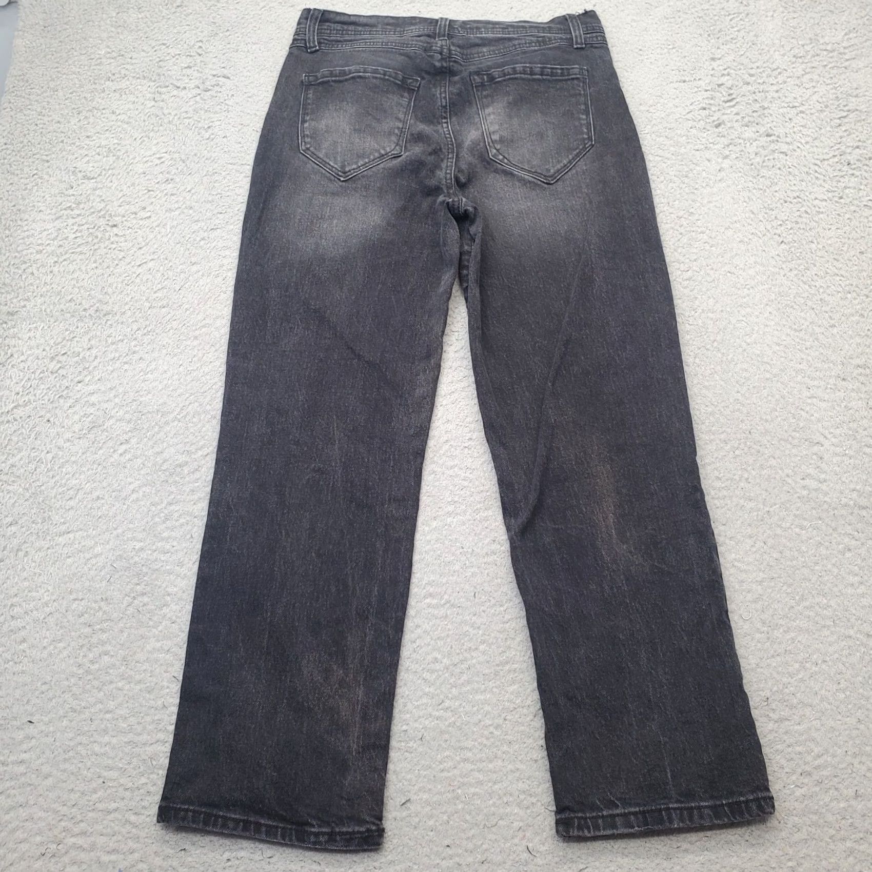 Vintage Kensie Women 6 Jeans Black Denim The Mila Hi-Rise Straight 5-Pocket Stretch Vintage: No Size 6 Wom ens? Size 28" / US 6 / IT 42 - 2 Thumbnail