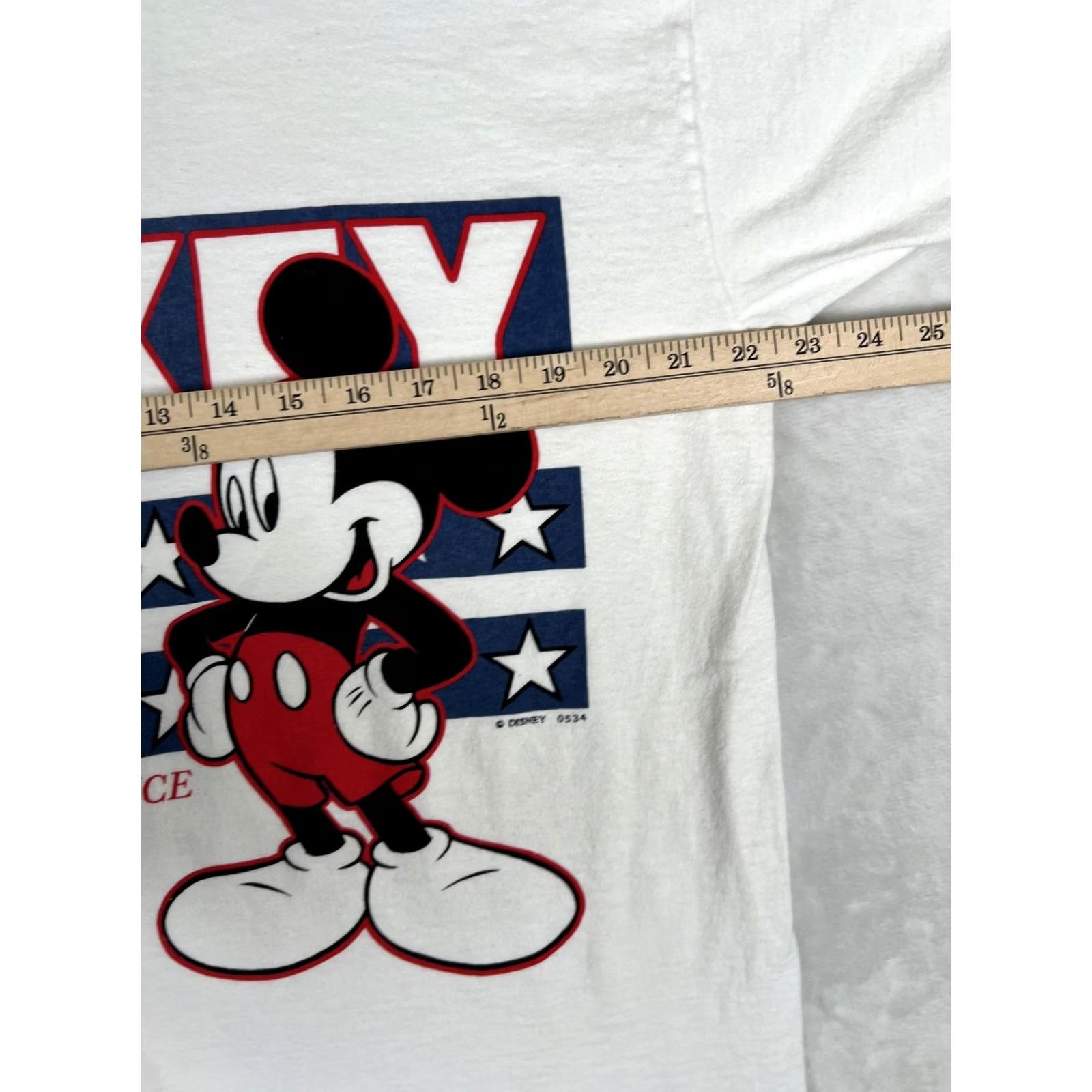 Mickey Unlimited VINTAGE Mickey Unlimited T-Shirt Mens XL White Patriotic Mickey Mouse Stars Graphic Print Crew Neck Short Sleeve Size US XL / EU 56 / 4 - 6 Thumbnail
