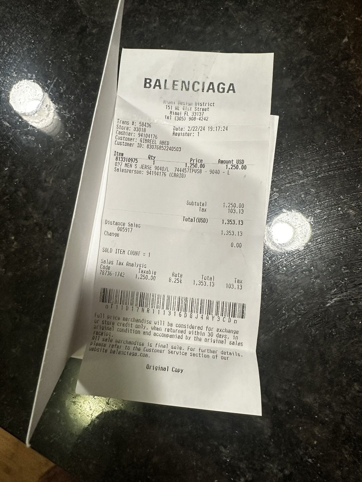 Balenciaga hoodie receipt sale