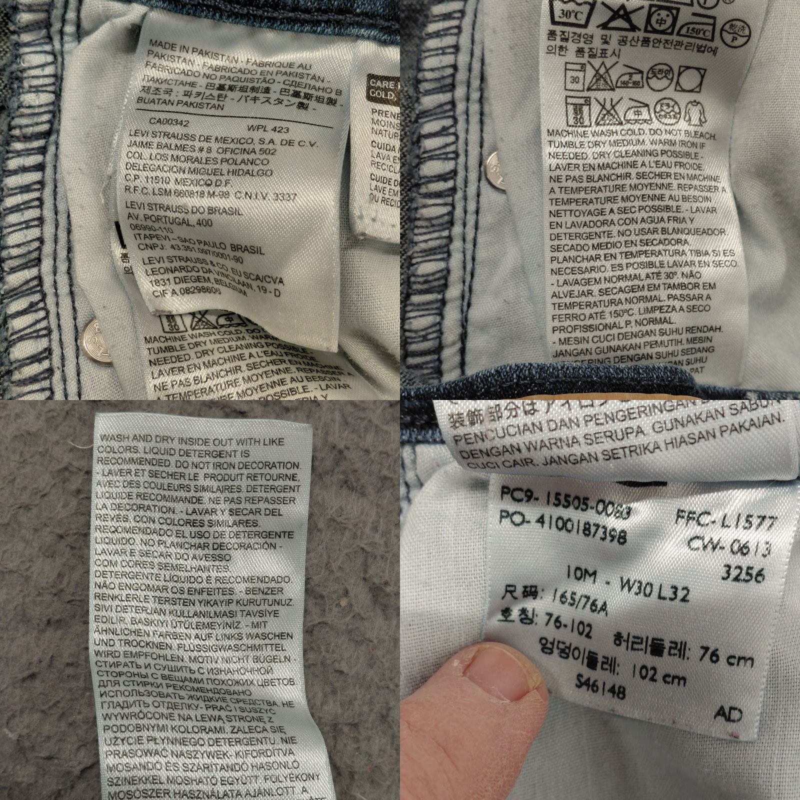 Levi's Levi’s 505 Jeans Womens Size 10M 30x32 Blue Dark Wash Embroidered Denim Pockets Size 32" / US 10 / IT 46 - 9 Thumbnail