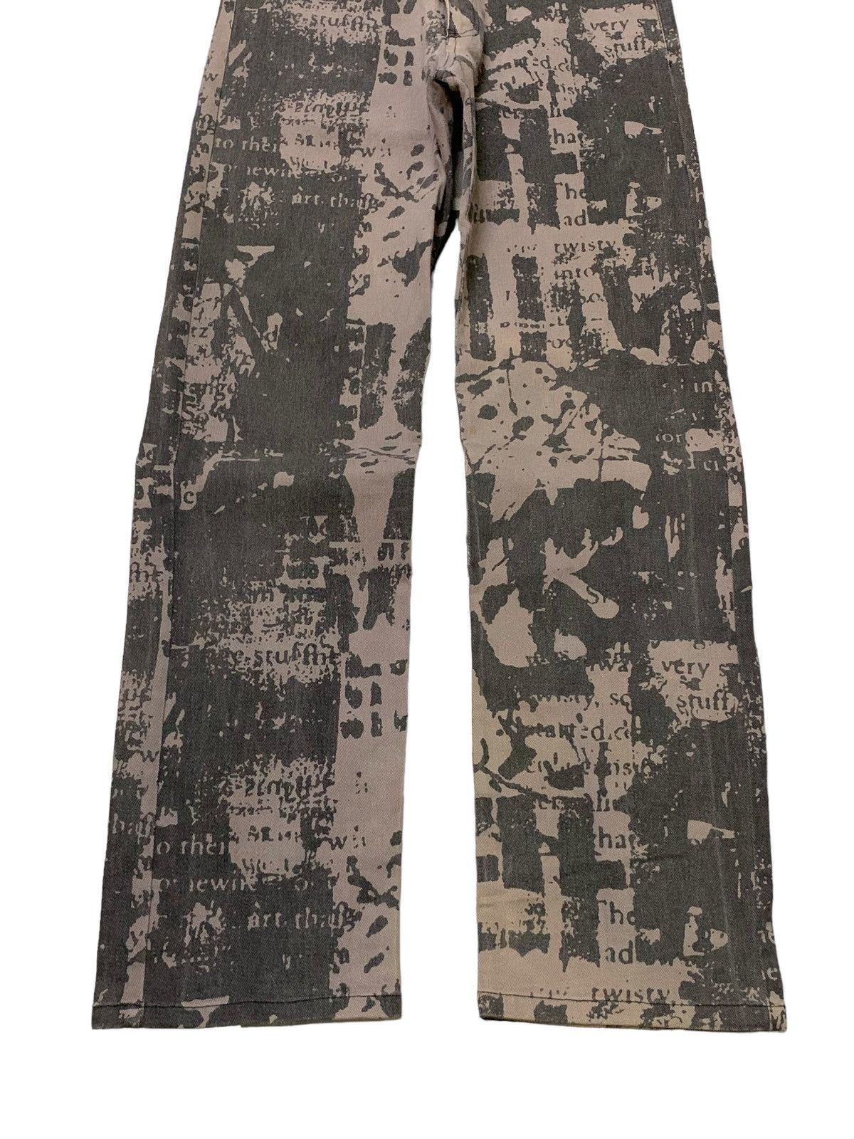In The Attic × Junya Watanabe In The Attic Japan Trompe L’oeil Poems Loose Denim Pants Size US 30 / EU 46 - 4 Thumbnail
