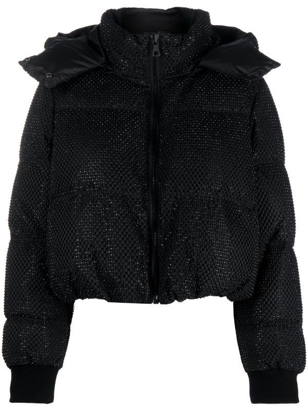 Alice + Olivia alice + olivia Robena crystal-embellished puffer jacket Size S / US 4 / IT 40 - 1 Thumbnail