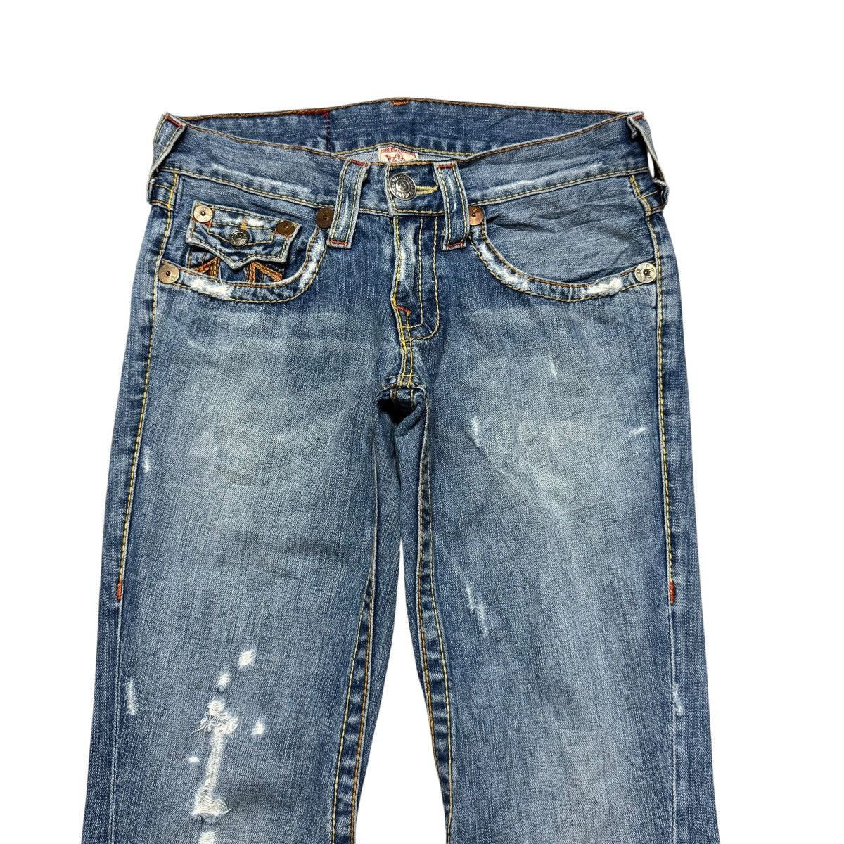 True Religion Vintage True Religion Joey Big T Denim Flare Jeans Size US 29 - 3 Thumbnail
