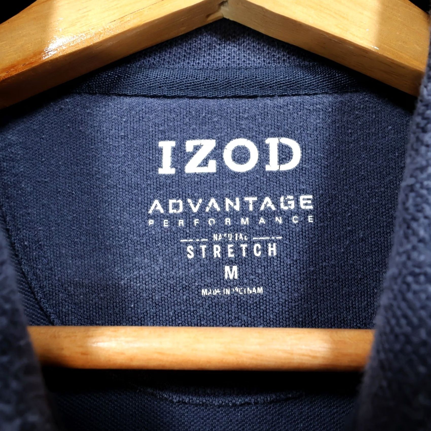 Izod IZOD Polo Shirt Mens Medium Blue Striped Stretch Advantage Performance Size US M / EU 48-50 / 2 - 7 Thumbnail