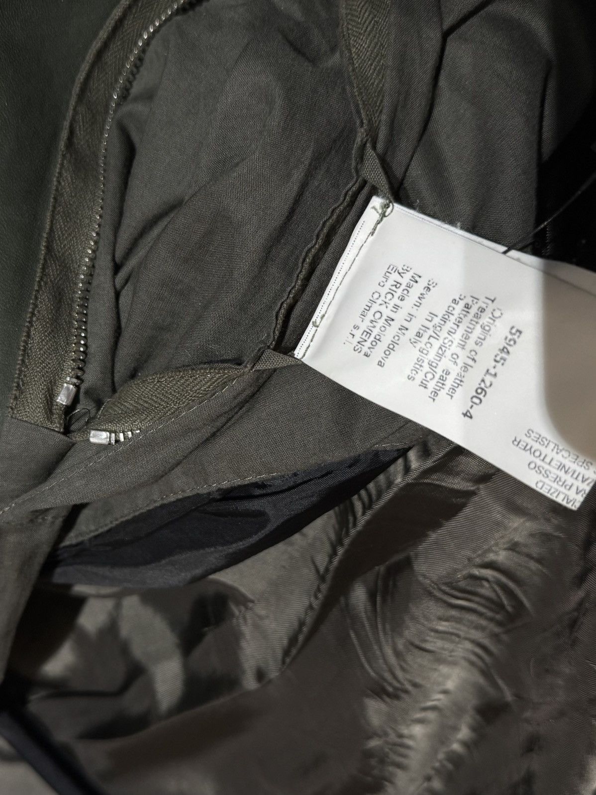 Rick Owens BULLET ASYMMETRICAL LAMBSKIN LEATHER HOODED JACKET BIKER Size US L / EU 52-54 / 3 - 7 Thumbnail