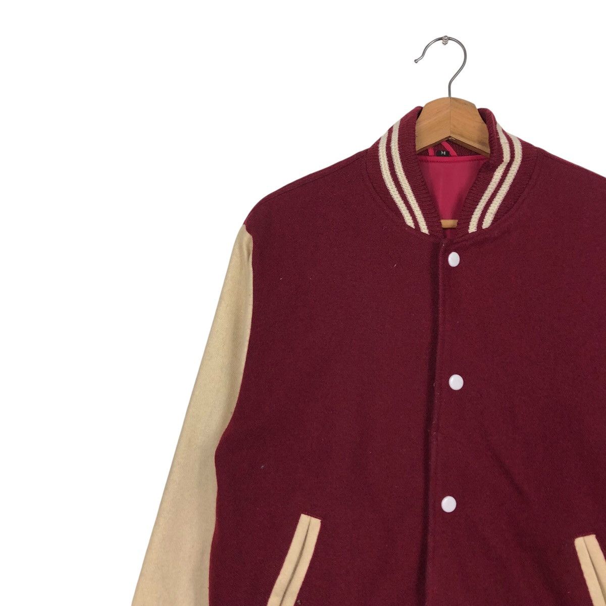 Japanese Brand × Vintage 📌Vintage Varsity Jacket Unknown Brand Issey Miyake Size US M / EU 48-50 / 2 - 8 Thumbnail