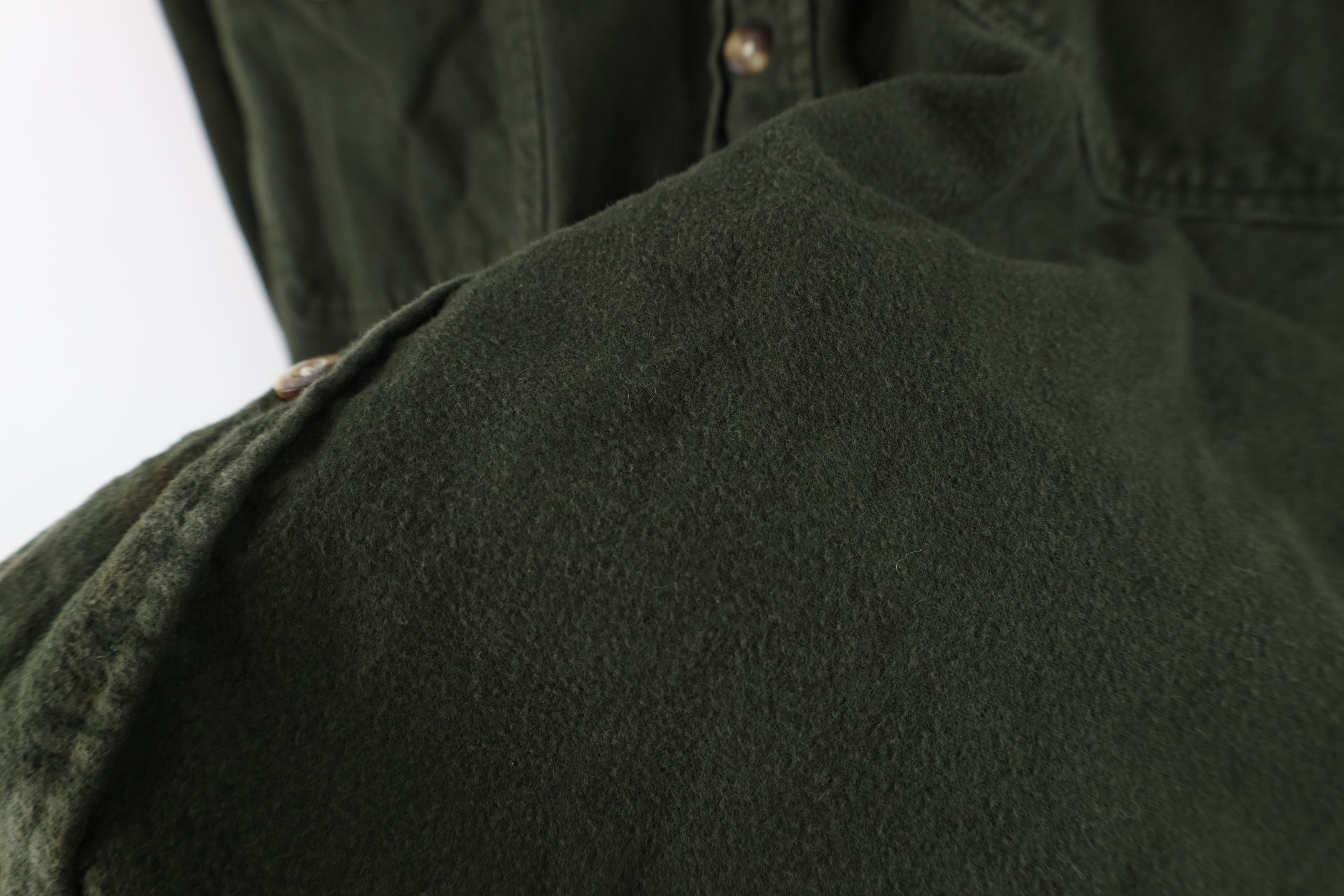 Vintage Vintage 90s Streetwear Chamois Collared Button Shirt Green Size US XXL / EU 58 / 5 - 7 Thumbnail
