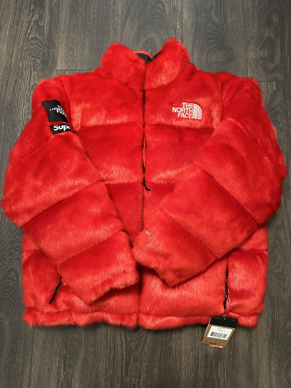 Supreme Supreme x The North Face Faux Fur Nuptse Jacket “Red