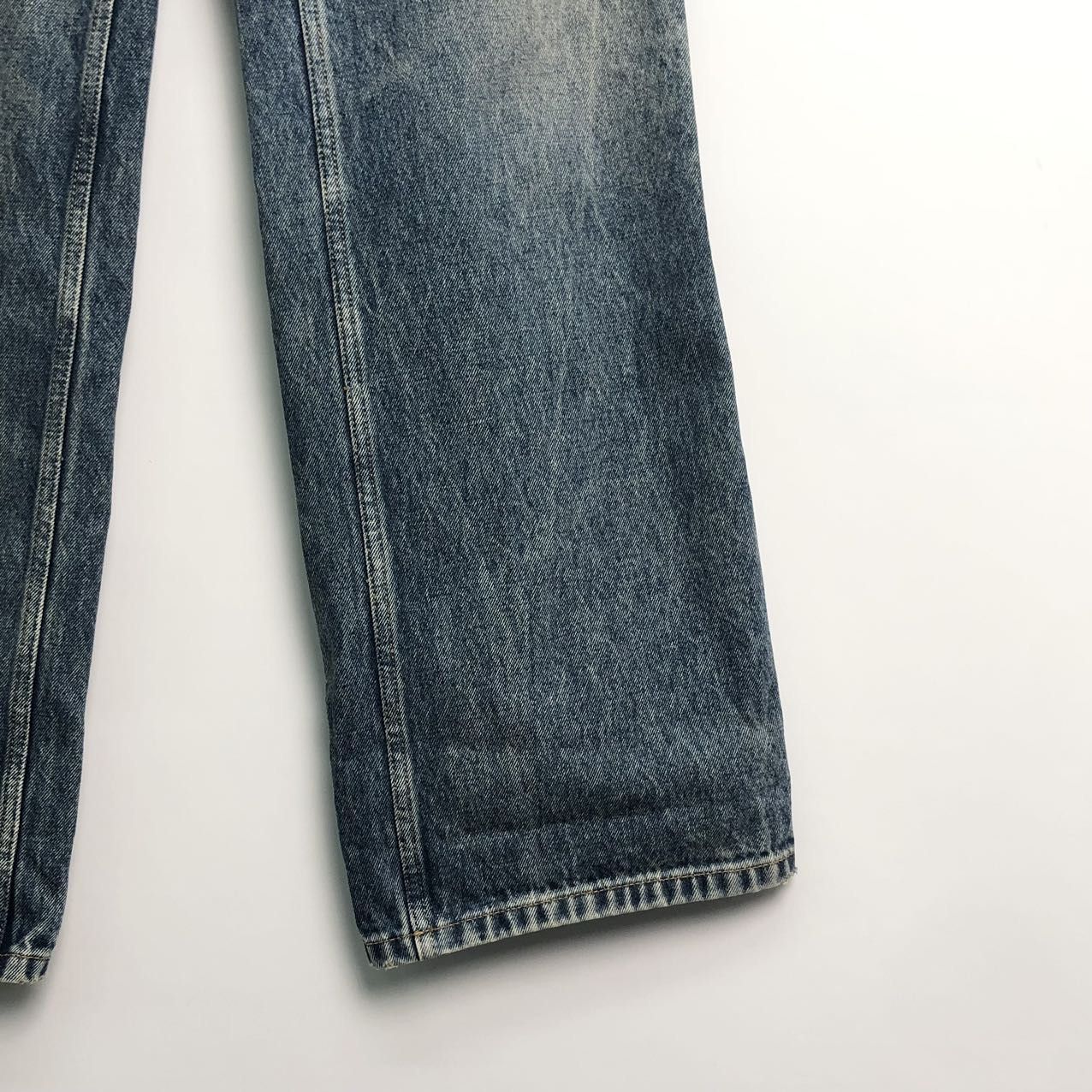 Prada Prada Triangle Logo Mid-rise Slim Flared Denim Pants K26WX Size US 27 - 4 Thumbnail