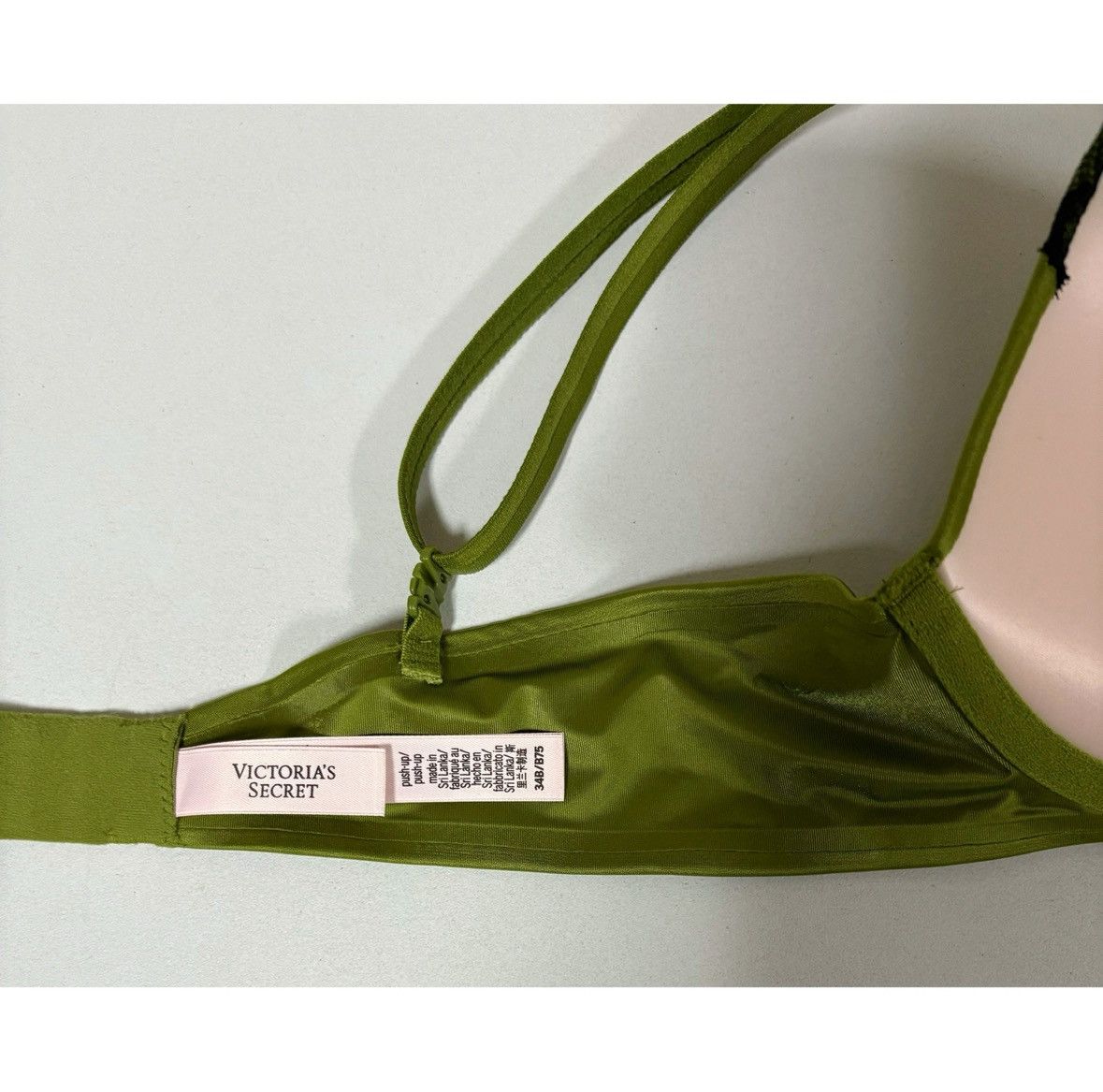 Victoria's Secret VS Olive Lace ‘Very Sexy’ Push-Up Bra Lingerie Size 34B 🖤 Size ONE SIZE - 4 Thumbnail
