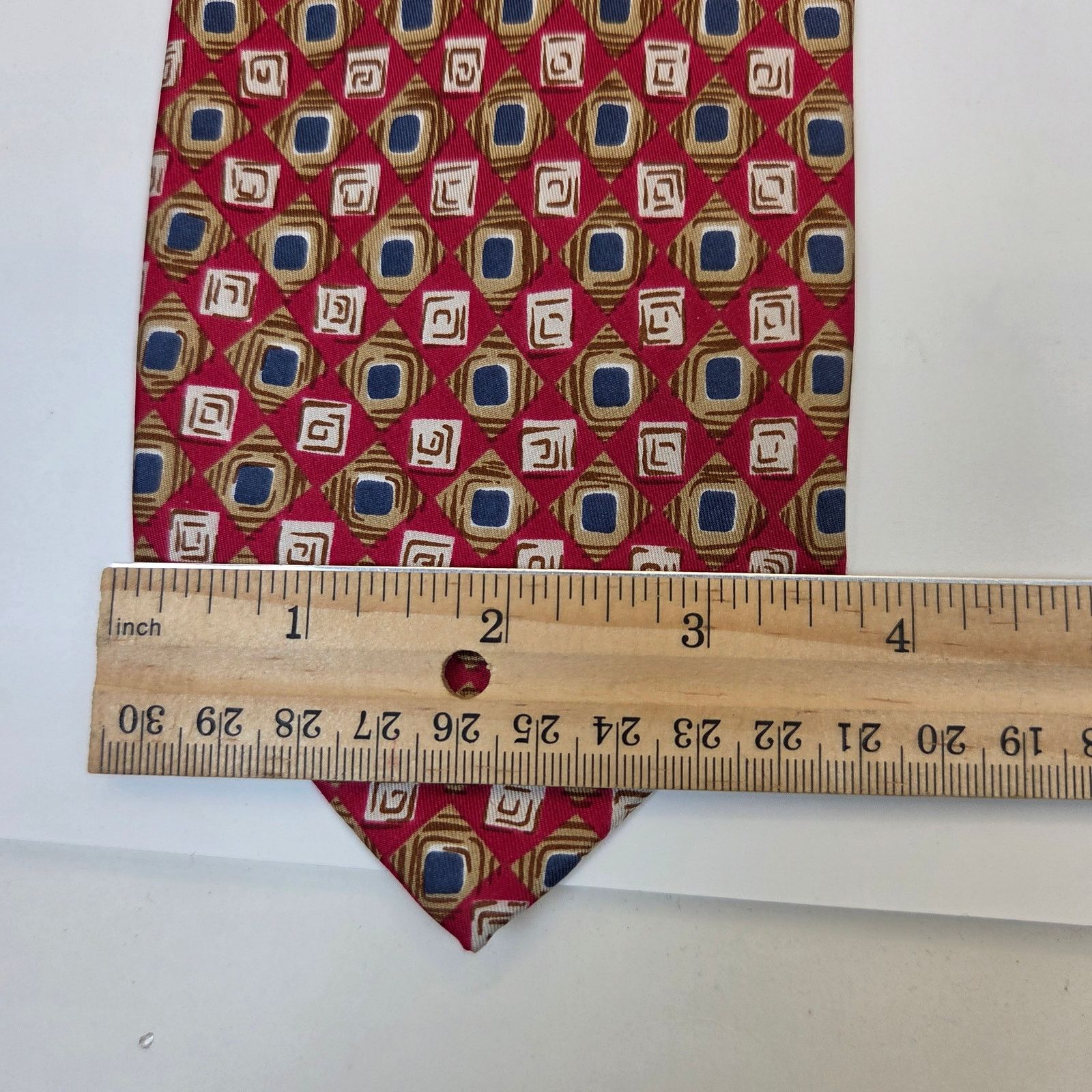 Vintage Vintage Alta Moda Cervino Silk Geometric Tie Size ONE SIZE - 10 Thumbnail