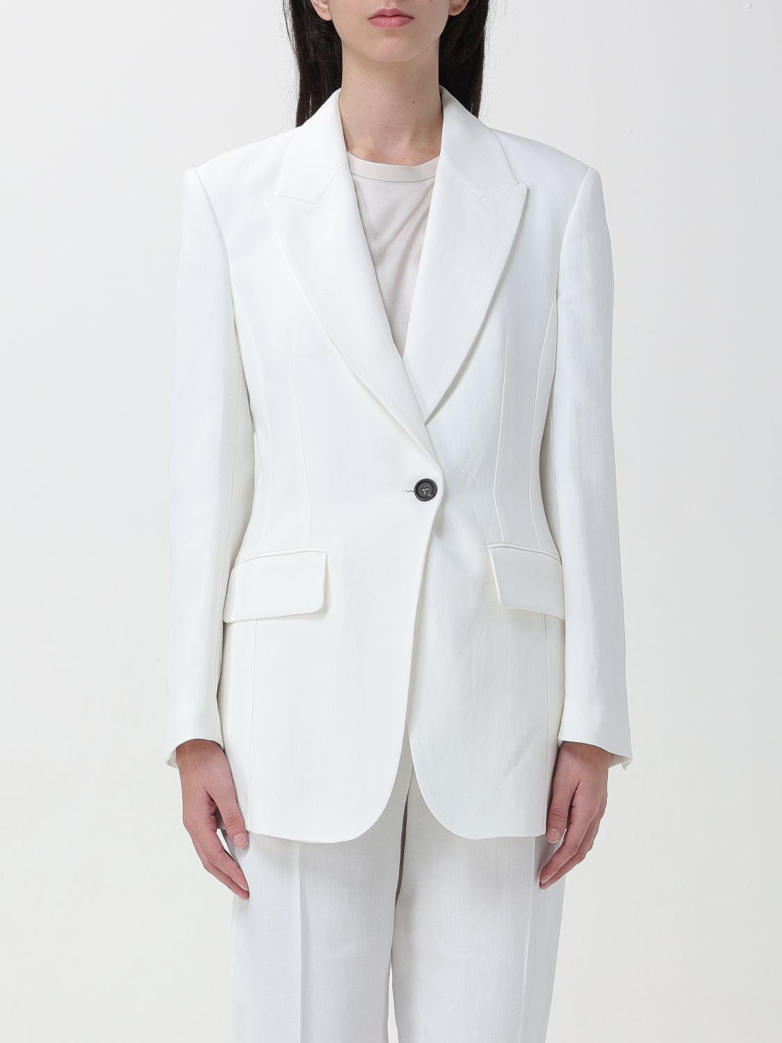 image of Brunello Cucinelli Jacket Woman Natural, Women's (Size Medium)