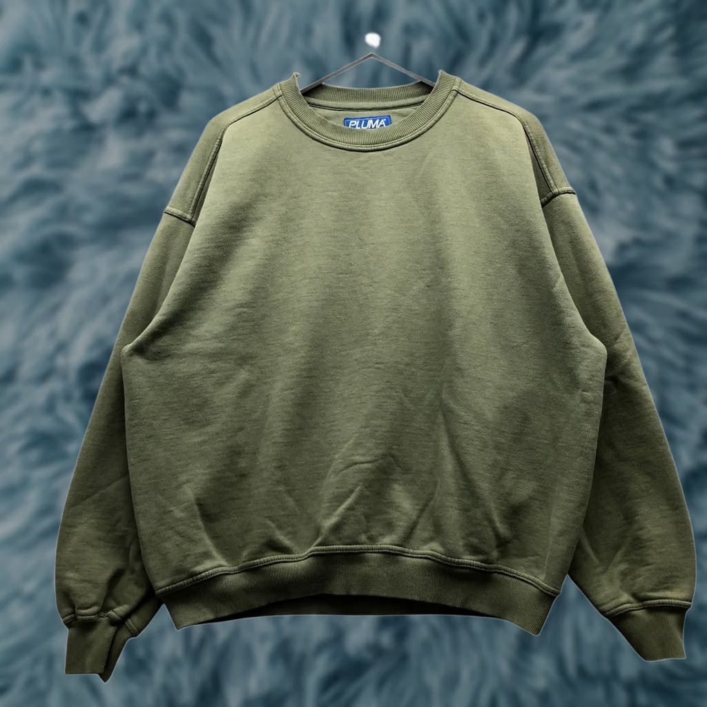 Russell Athletic VINTAGE Russell Athletic Sweatshirt Mens XL Crew Neck Green Pluma 90s Retro Athletic Pullover Cotton Size US XL / EU 56 / 4 - 1 Thumbnail
