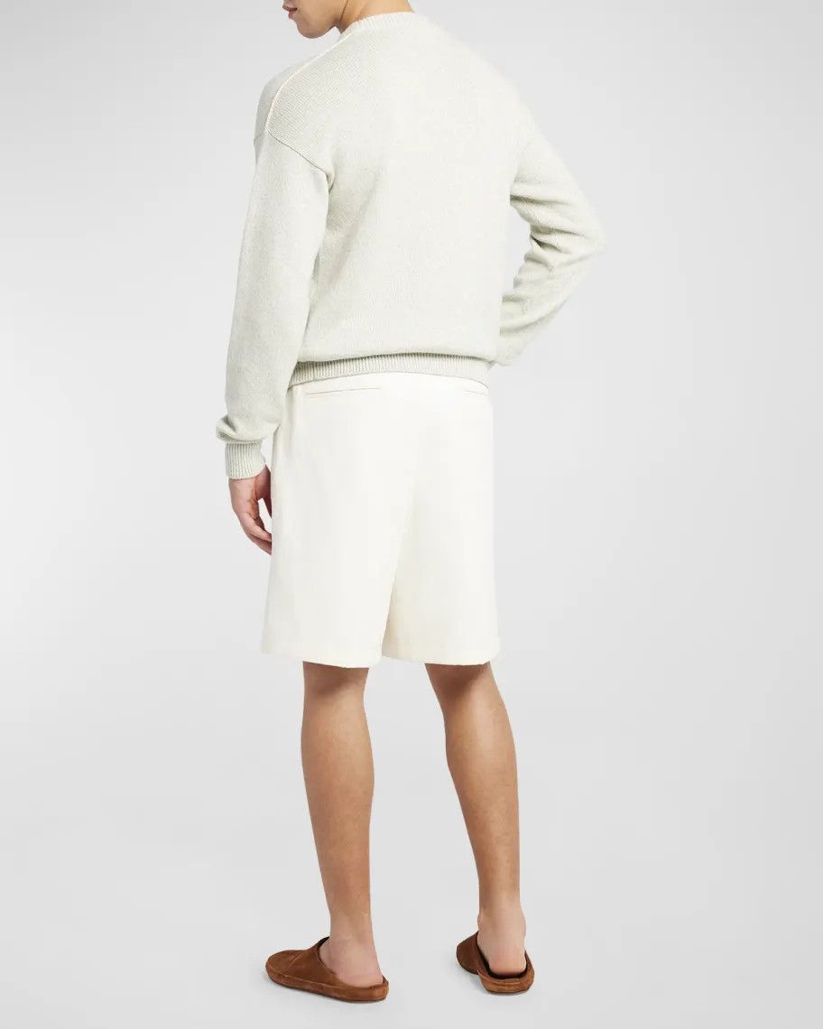 Loro Piana o1w1db10125 FAN7293 Washiba Crewneck Sweater in Light Grey Size US S / EU 44-46 / 1 - 2 Thumbnail