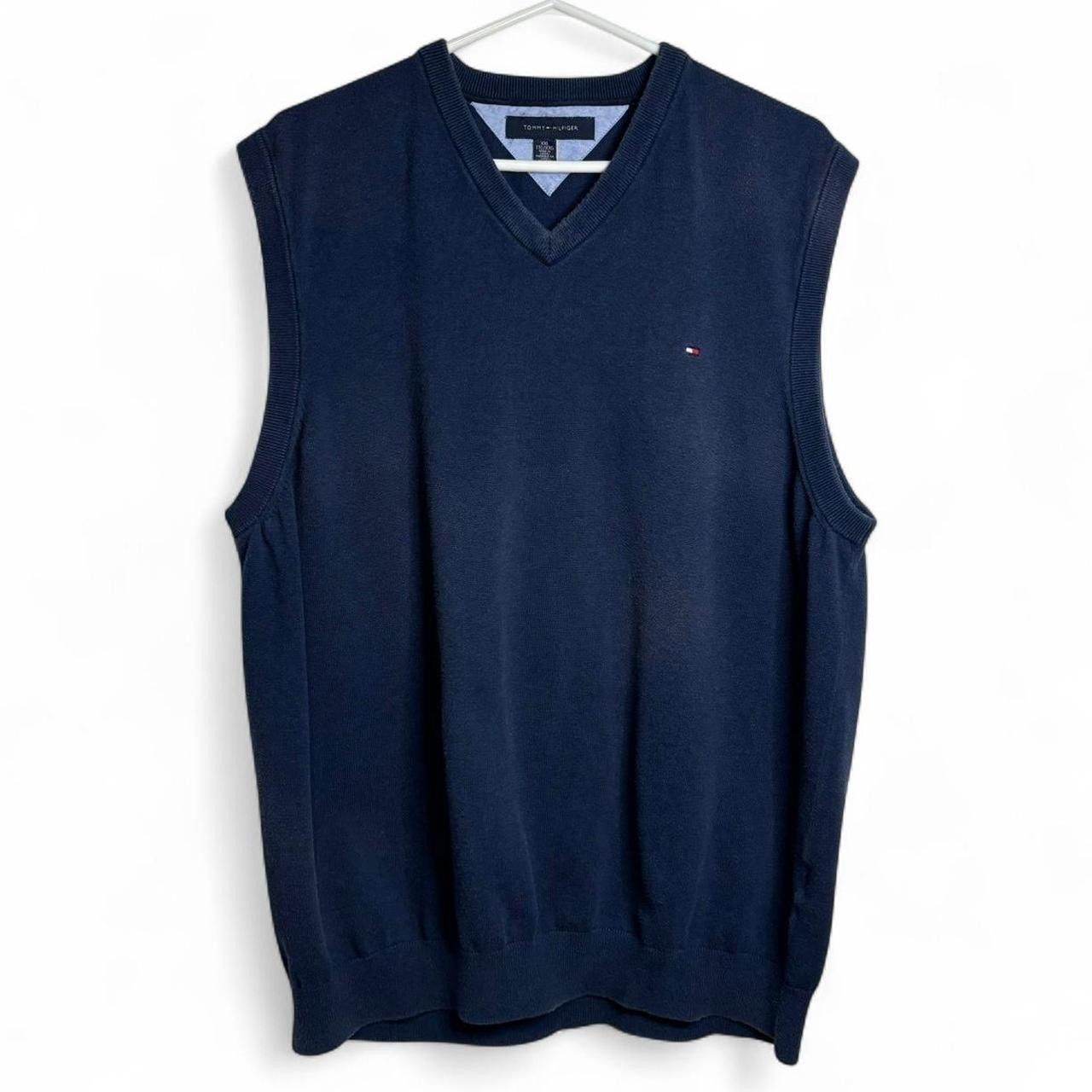 Tommy Hilfiger × Vintage Vintage Style Tommy Hilfiger Navy Sweater Vest Size US XXL / EU 58 / 5 - 1 Thumbnail