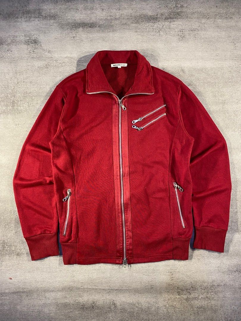 Japanese Brand × Seditionaries × semanticdesign Semantic Design Ramones Style Multi Zip Red Jacket Size US L / EU 52-54 / 3 - 1 Thumbnail