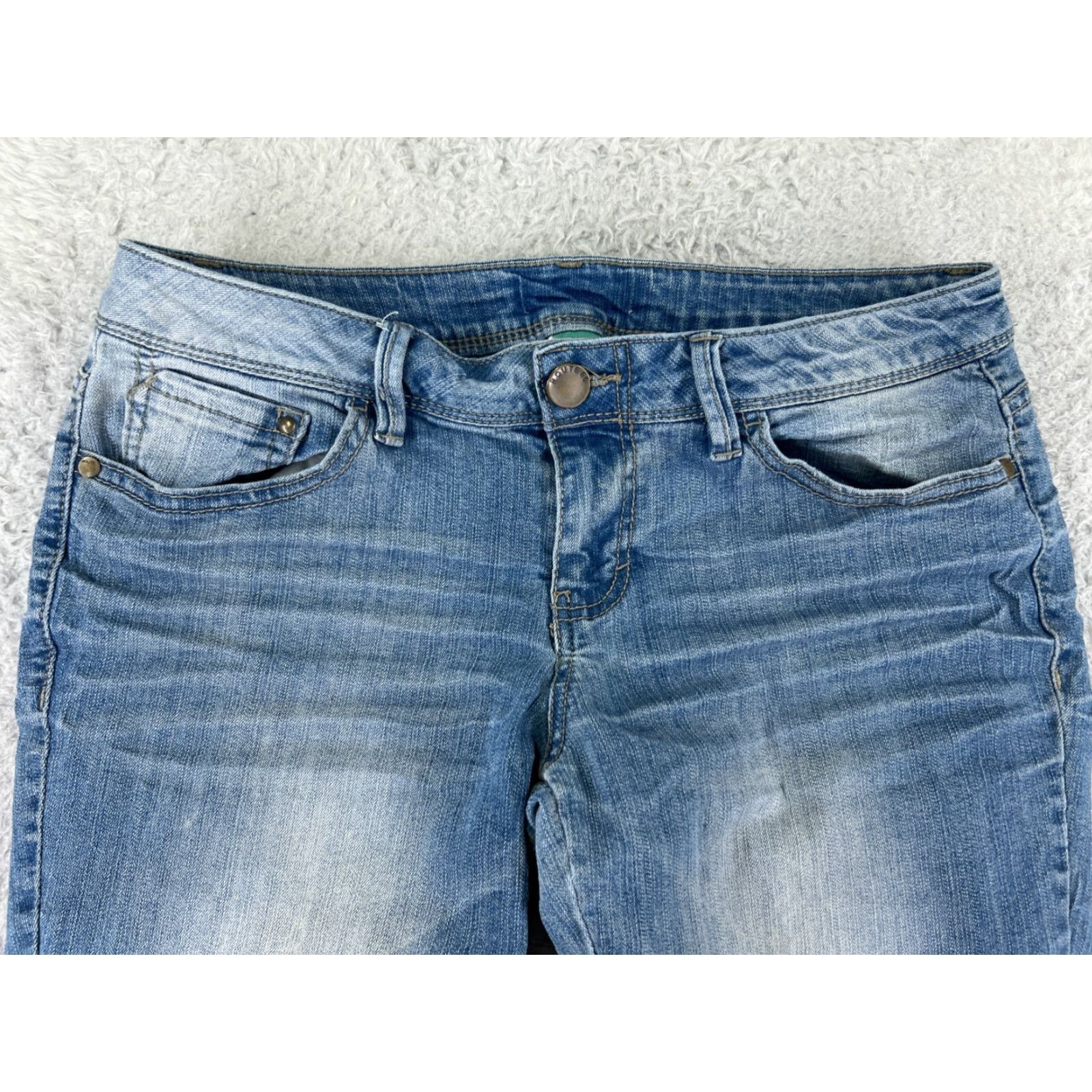 Route 66 Route 66 Jeans Womens Bootcut Denim Blue 6 Low Rise 5-Pocket Distressed Stretch Cotton Blend Modern Retro American Womens Jeans Size 28" / US 6 / IT 42 - 6 Thumbnail
