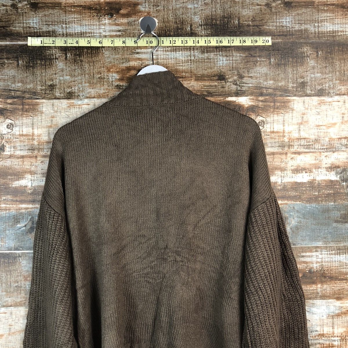 Homespun Knitwear Mu Mu & Co Brown Cardigan Knitwear #A2346 Size L / US 10 / IT 46 - 13 Thumbnail