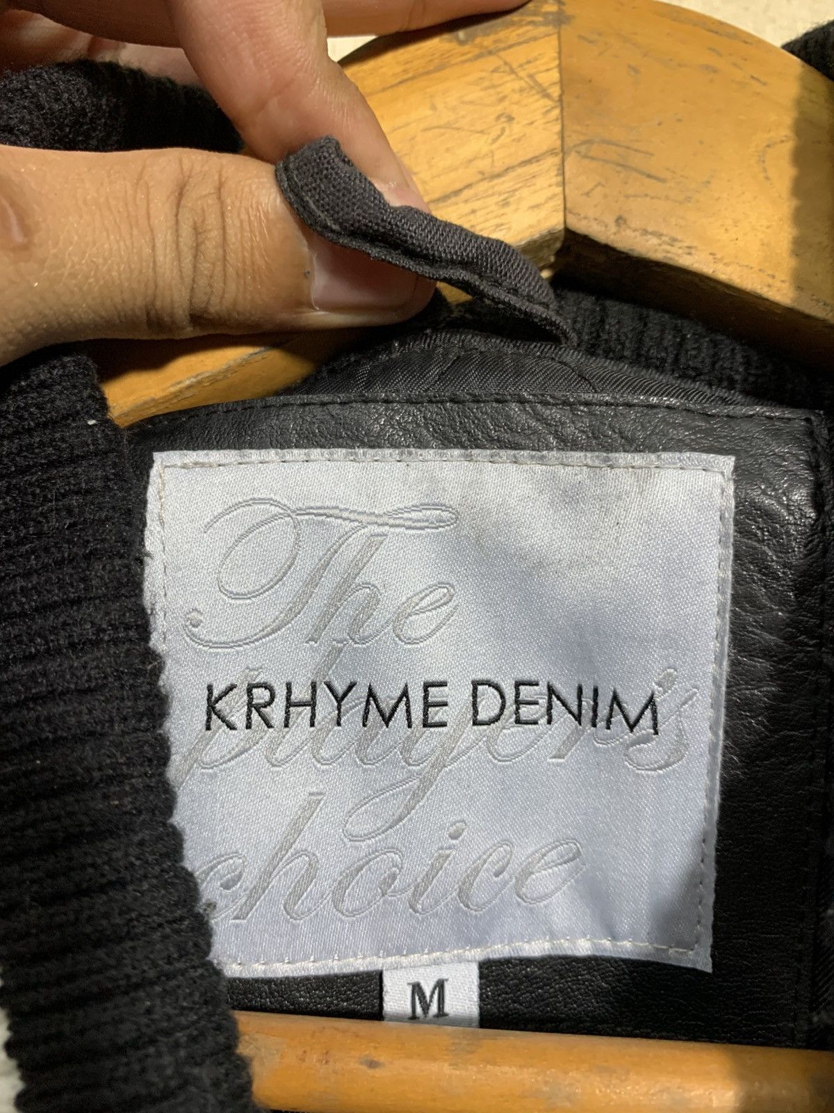 Japanese Brand 🔥KHRYME DENIM VARSITY JACKETS BLACK Size US M / EU 48-50 / 2 - 8 Thumbnail