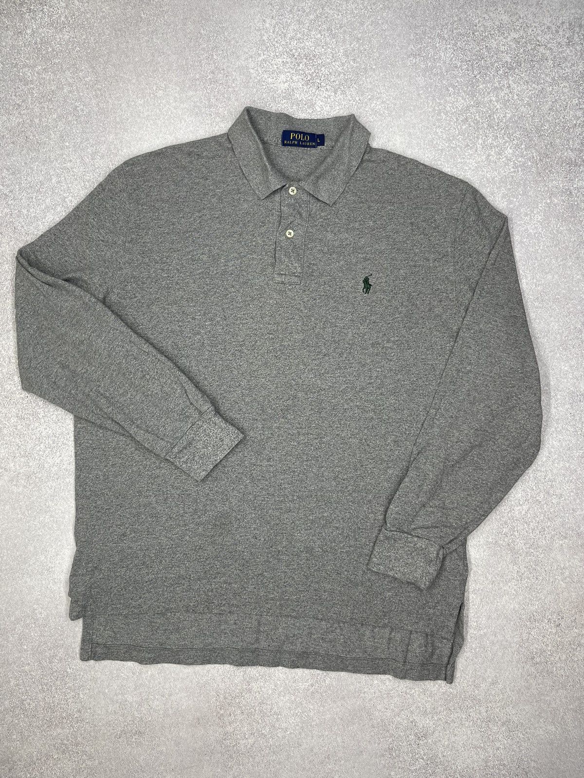 Polo Ralph Lauren × Rugby Ralph Lauren × Vintage Mens Ralph Lauren Polo Longsleeve Grey Y2K Rugby Size US L / EU 52-54 / 3 - 2 Thumbnail