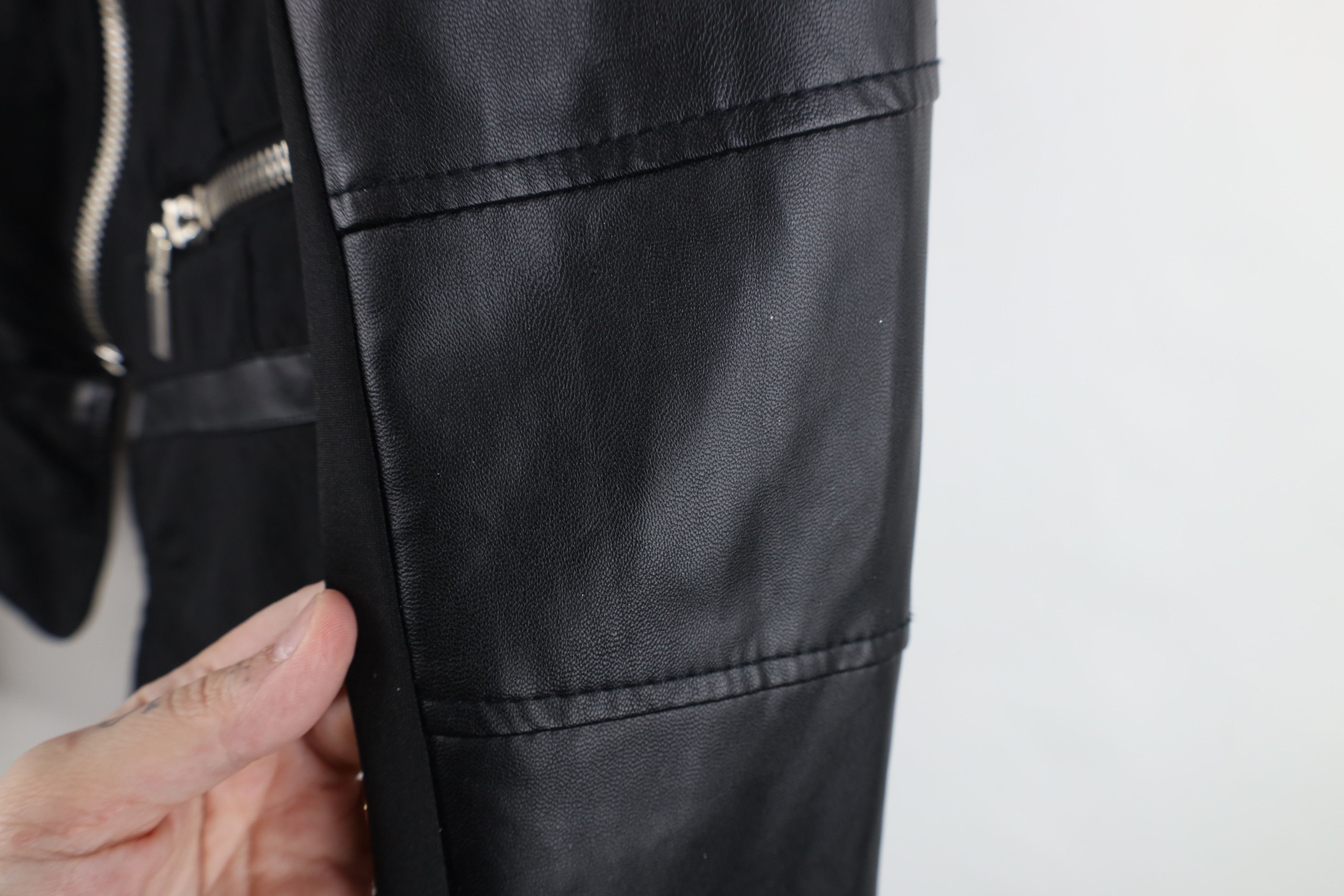 Vintage Vintage Cache Asymmetrical Zip Cropped Motorcycle Jacket Size L / US 10 / IT 46 - 9 Thumbnail