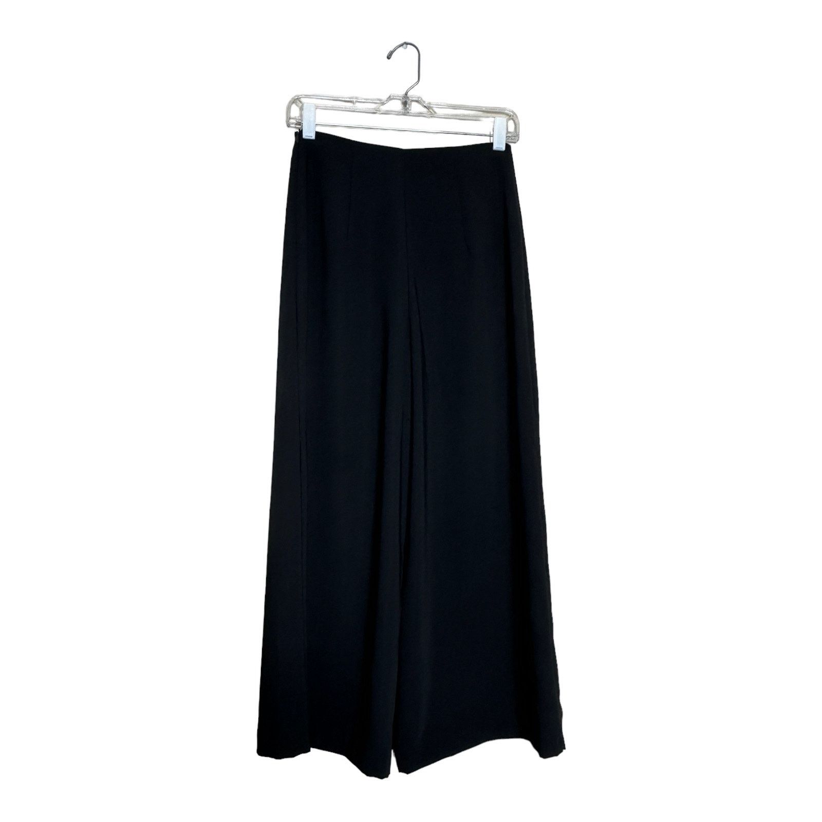 Zara Zara Basic crepe palazzo front overlap flap pants size small Size 27" / US 4 / IT 40 - 13 Thumbnail