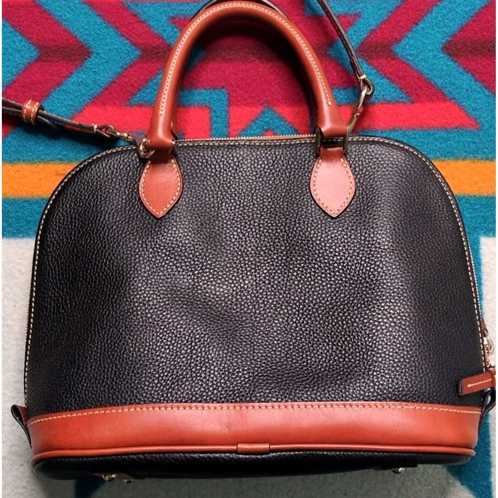 Dooney & Bourke Dooney & Bourke Leather Satchel Bag Shoulder Strap Handbag Purse Pebble Grain Multicolor Women Size ONE SIZE - 5 Thumbnail