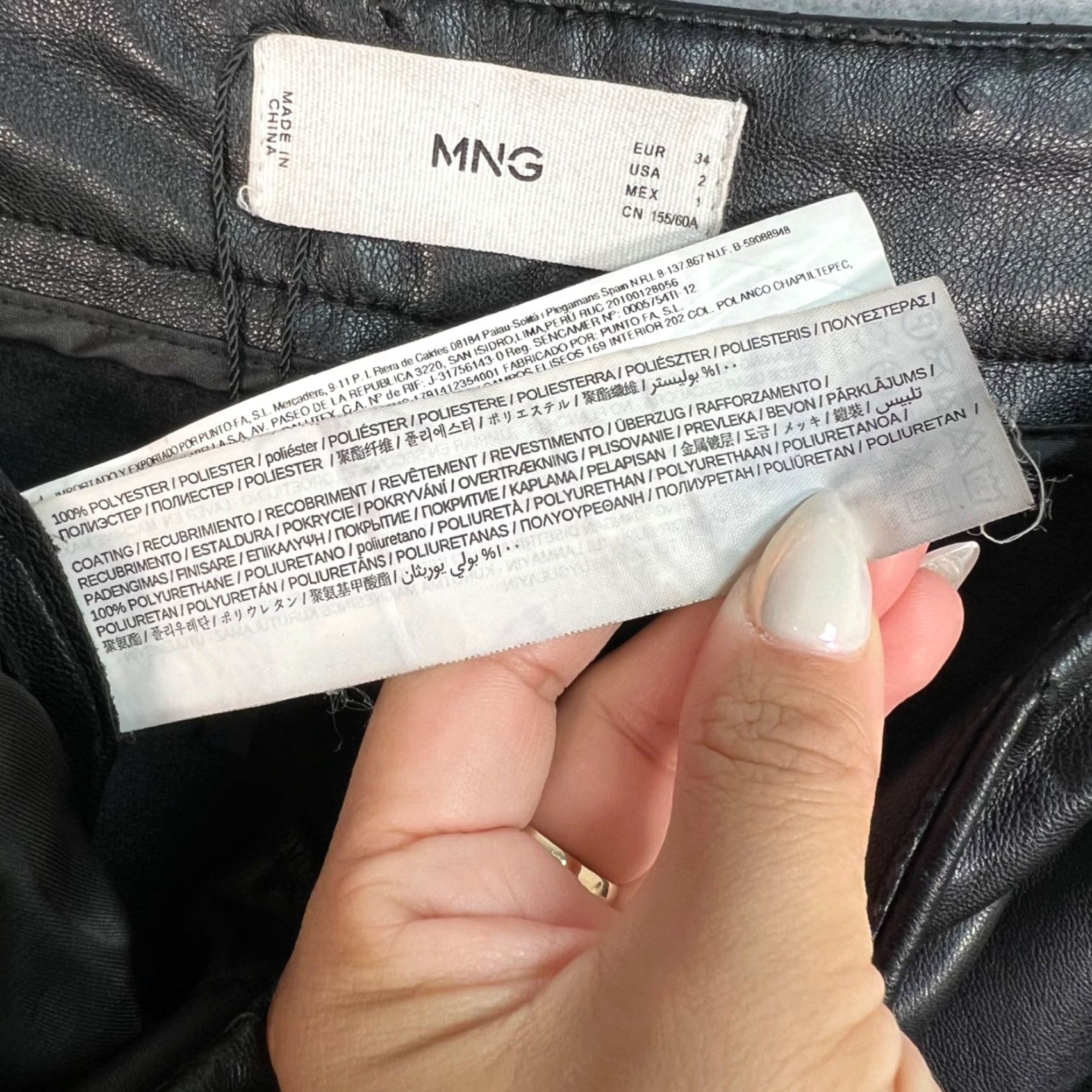 Mango Mango MNG Black Faux Leather High-Waisted Pants Womens Size 2 Size 26" / US 2 / IT 38 - 4 Thumbnail