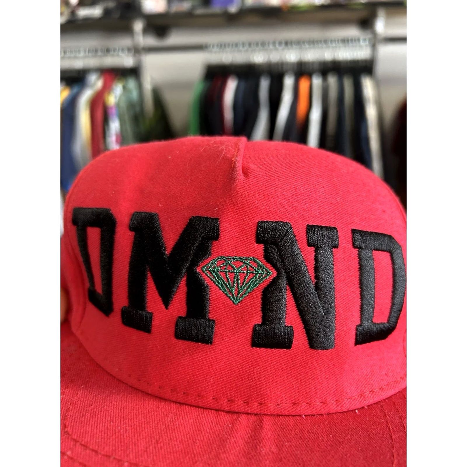 Diamond Supply Co. Diamond Supply Co. Hat Cap Red DMND Embroidered Logo SnapBack Skate Streetwear Mens Size ONE SIZE - 5 Thumbnail