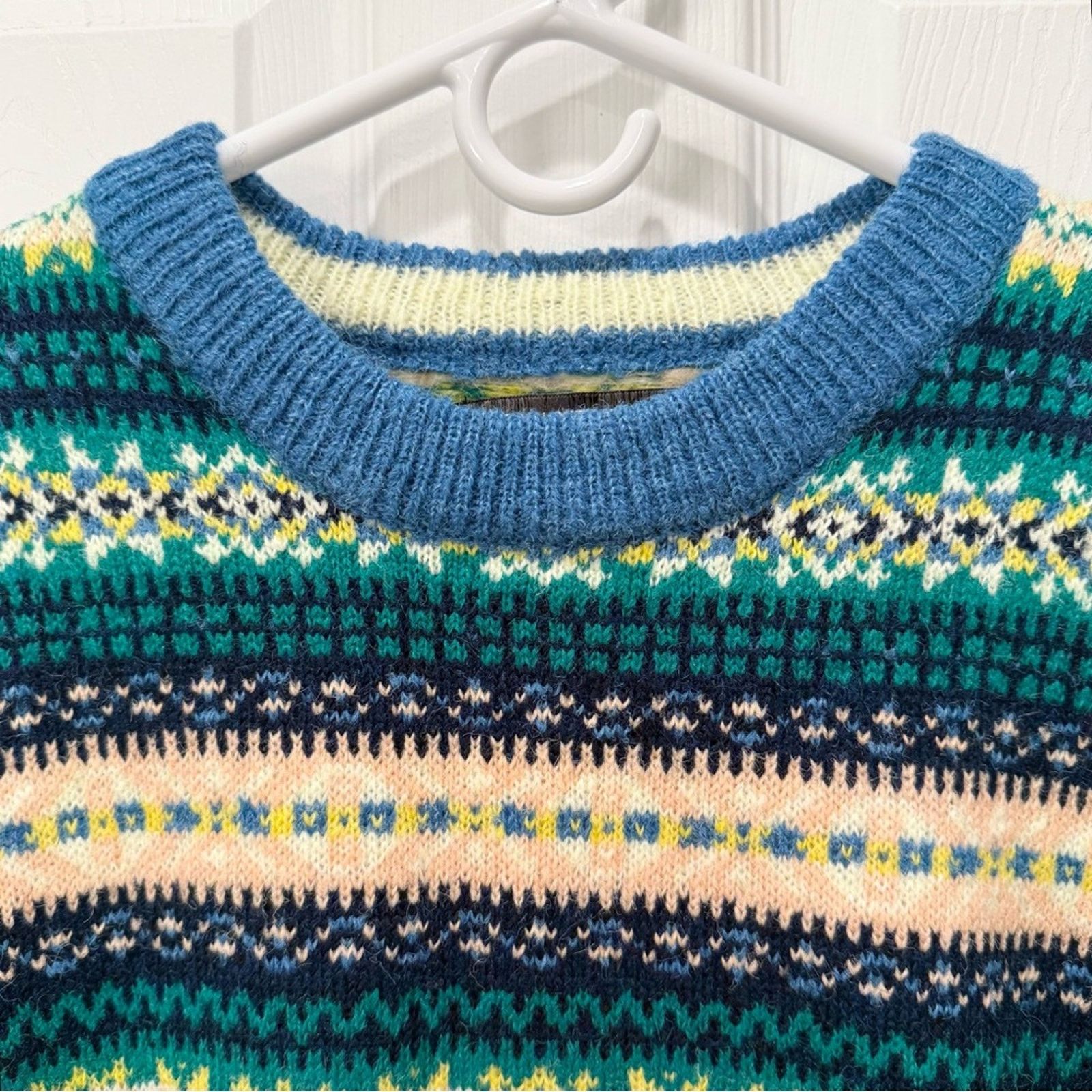 Urban Outfitters Urban Outfitters Hudson Fair Isle Crew Neck Sweater M Size US M / EU 48-50 / 2 - 3 Thumbnail