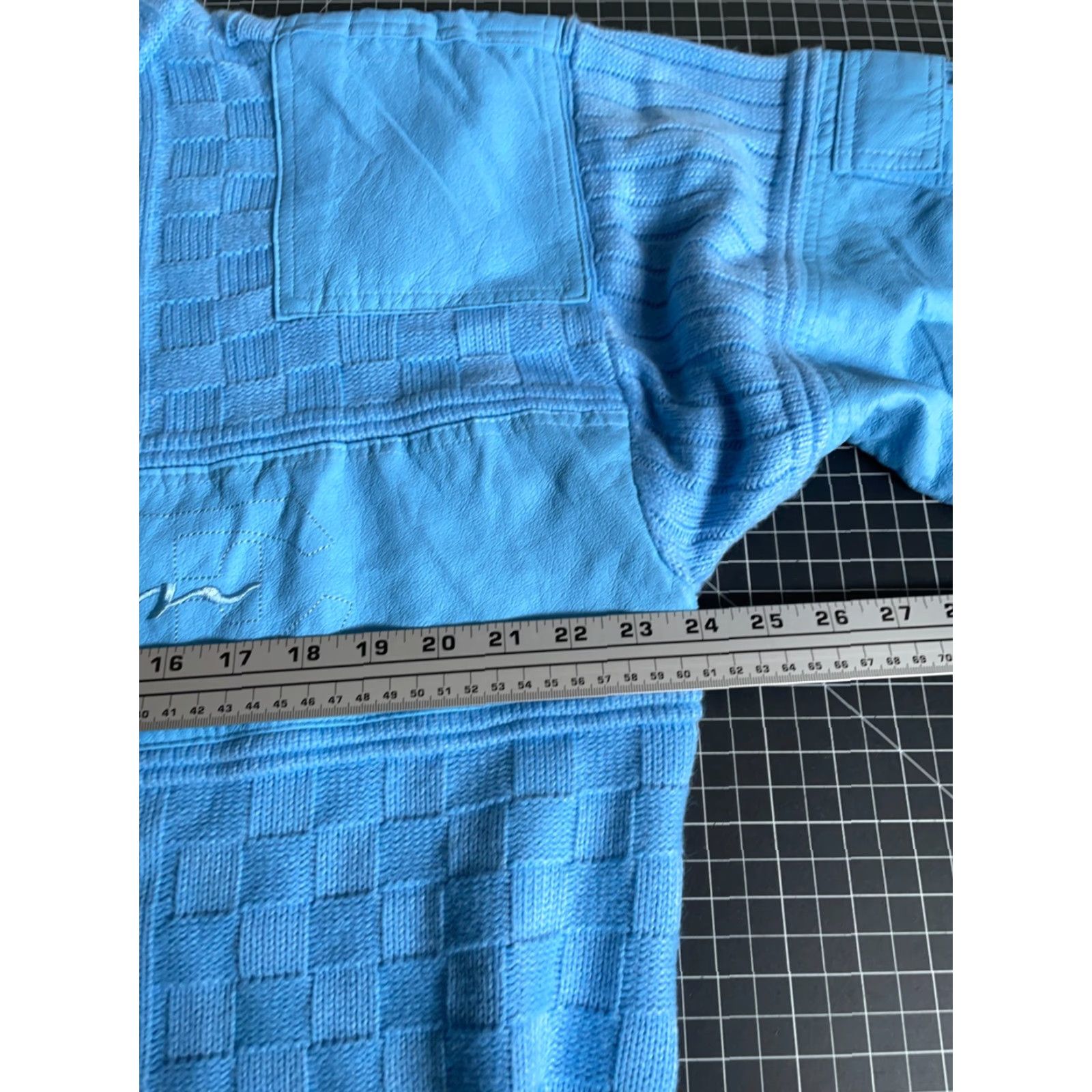 Vintage VINTAGE Platinum Life Y2K Mock Neck Sweater Adult Large Blue Chunky Knit Hip Hop Retro Mens Size US L / EU 52-54 / 3 - 5 Thumbnail