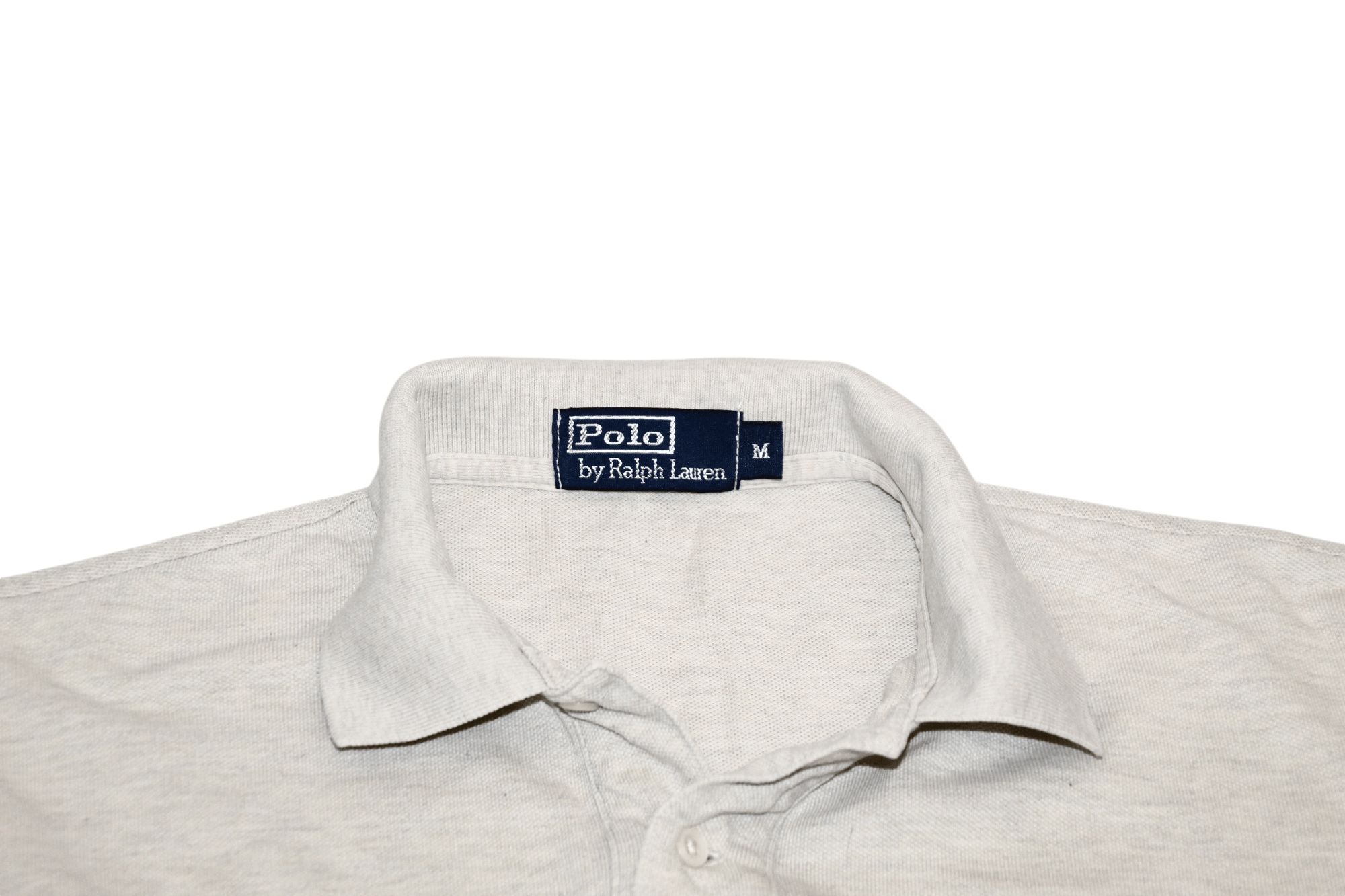 Polo Ralph Lauren VTG Polo Ralph Lauren Custom Fit Ecru Melange Baggy Shirt Size US M / EU 48-50 / 2 - 3 Thumbnail