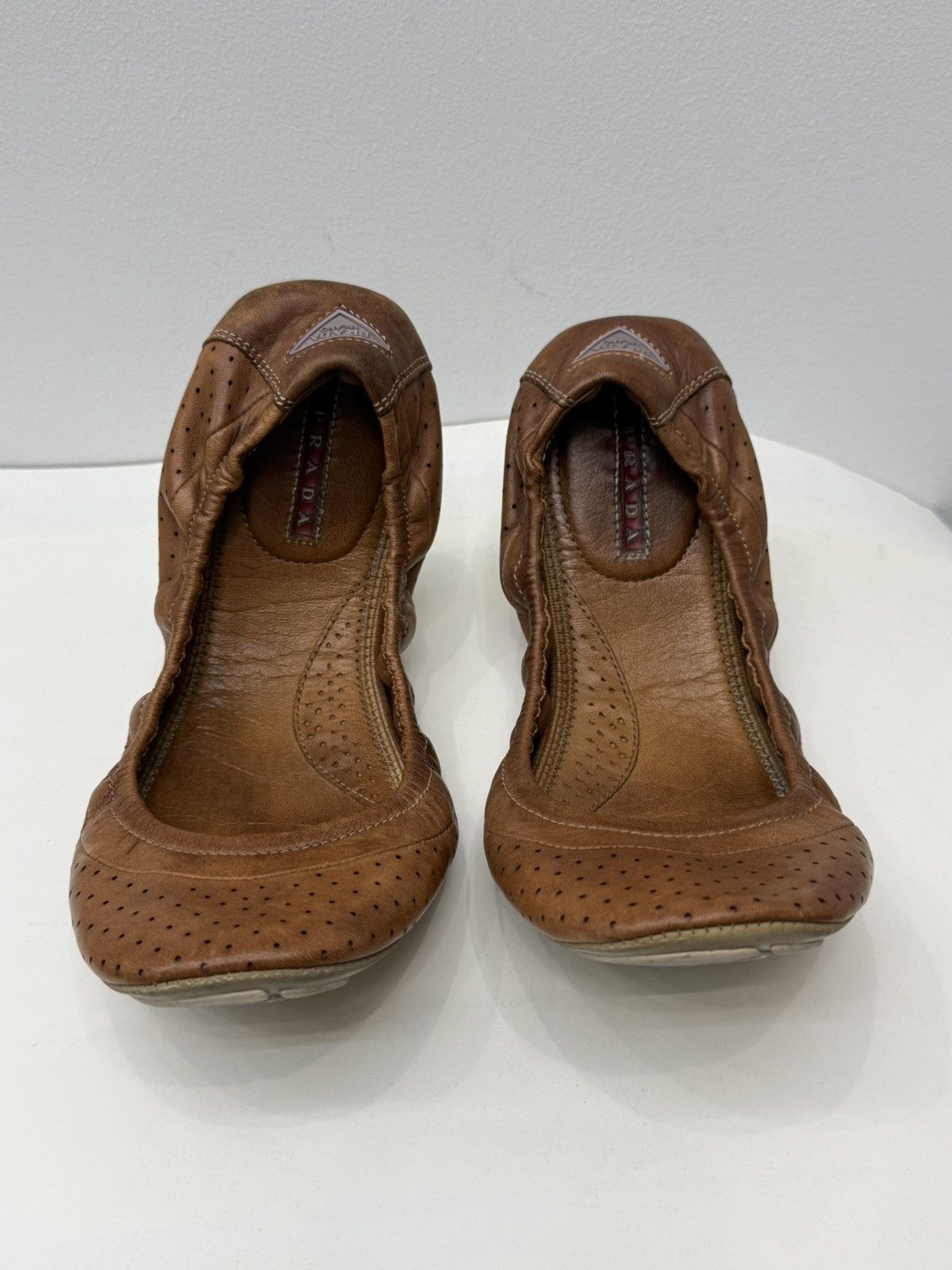 Prada Prada Leather Ballet Flats Size US 7.5 / IT 37.5 - 2 Thumbnail