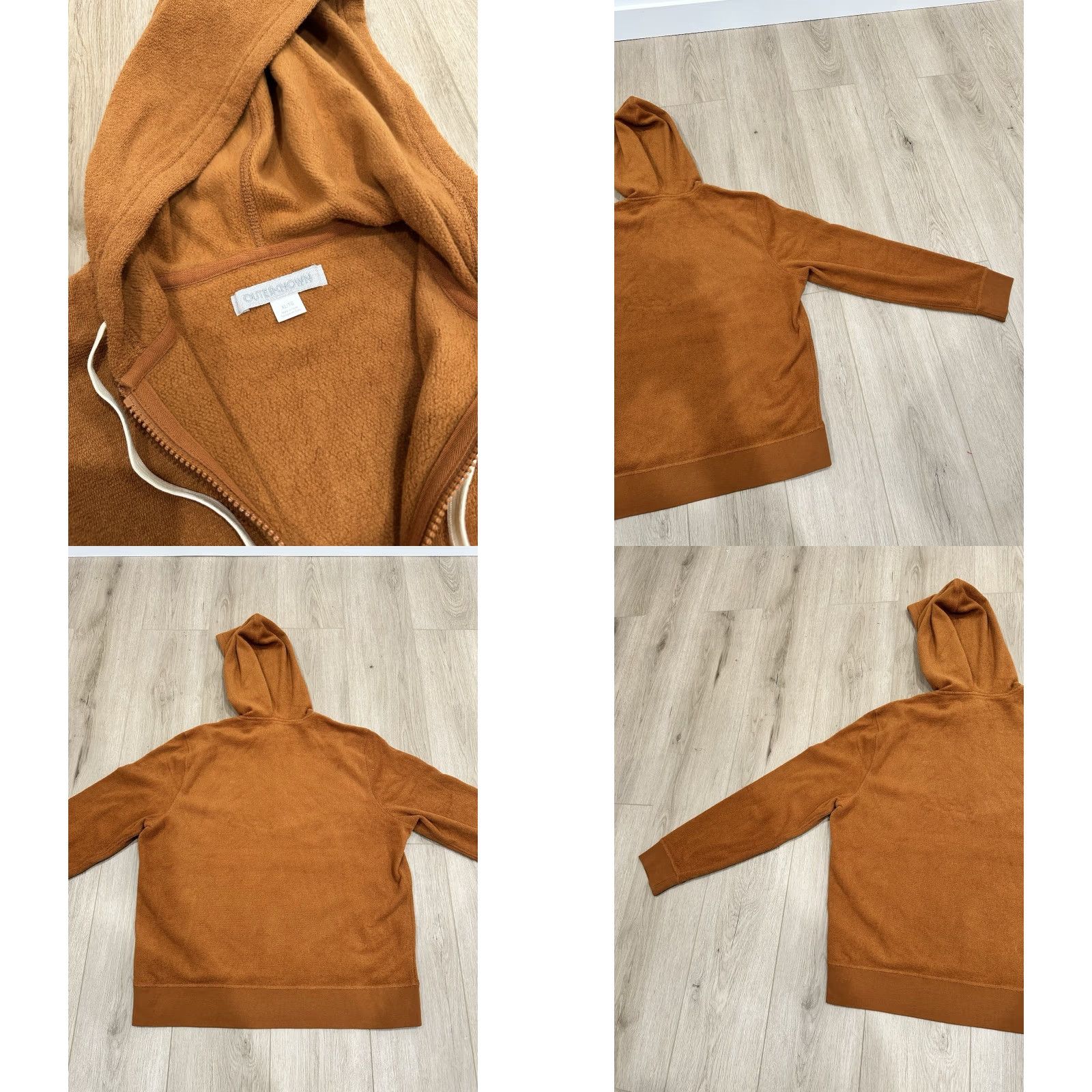 Outerknown Outerknown Hoodie Mens XL Orange Sweatshirt Organic Terry Cloth Size US XL / EU 56 / 4 - 8 Thumbnail