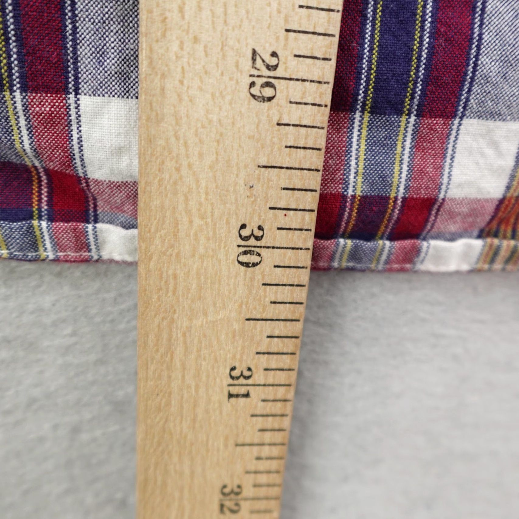 Roper Roper Shirt Men's Large Red Blue Plaid Band Collar Western Button-Up Casual Size US L / EU 52-54 / 3 - 7 Thumbnail
