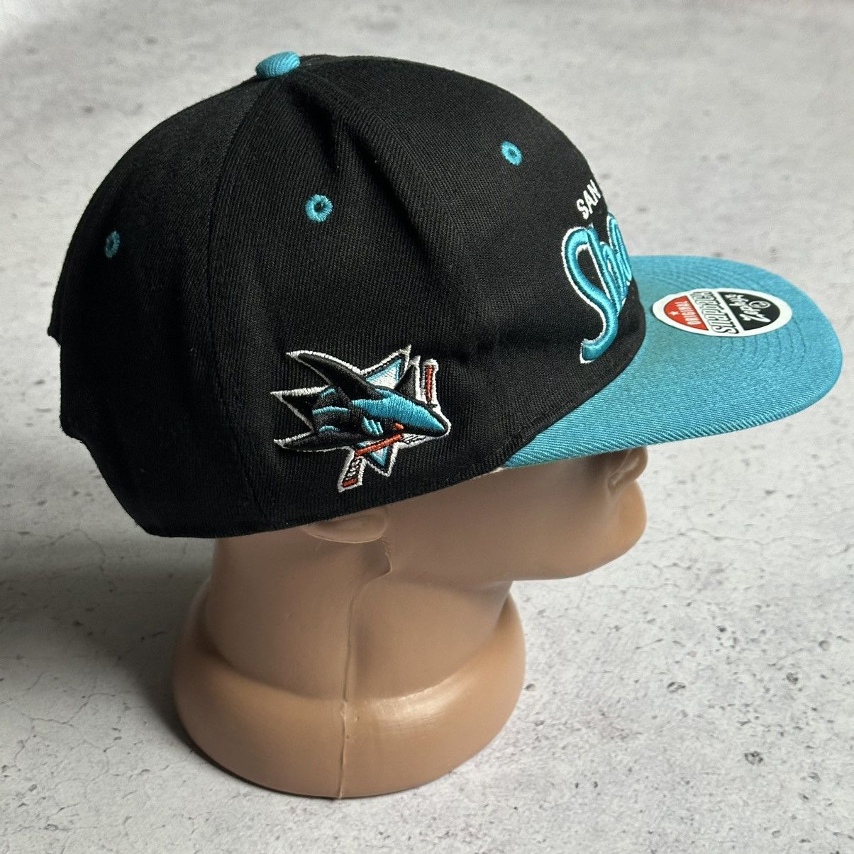 American Needle × NHL × Vintage Vintage San Jose Sharks NHL SnapBack Hat Zephyr Cap Size ONE SIZE - 7 Thumbnail