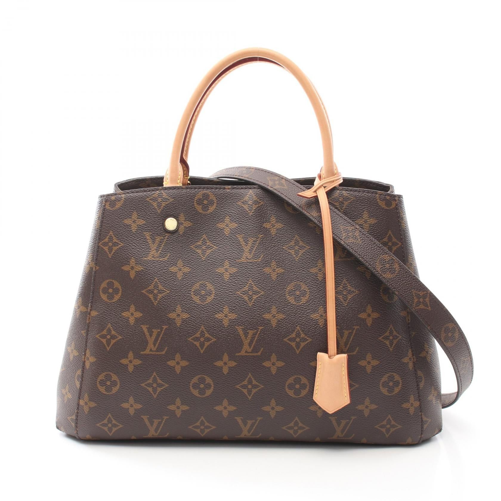 Louis Vuitton Louis Vuitton Montaigne Mm Monogram Handbag Leather Brown Size ONE SIZE - 1 Thumbnail