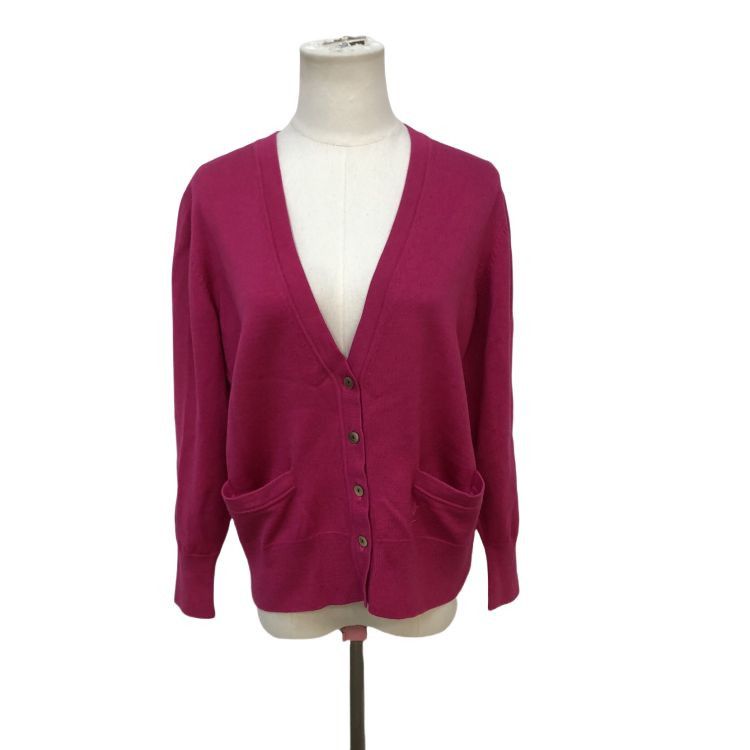 Saint Laurent Paris Saint Laurent Magenta V-Neck Cardigan Size M Size M / US 6-8 / IT 42-44 - 1 Thumbnail