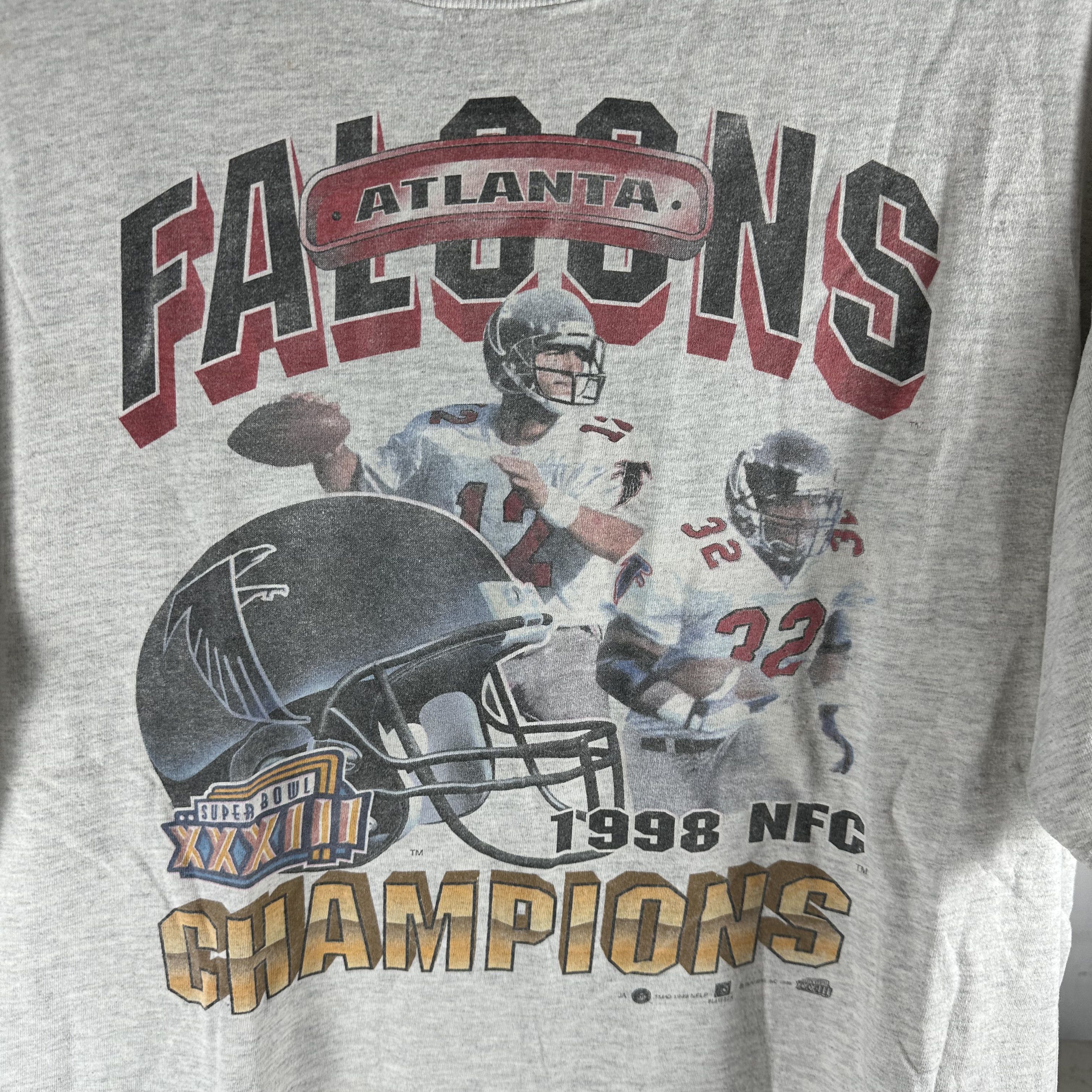 Vintage ​Vintage 1998 Atlanta Falcons NFC Champions Graphic T-shirt Size US XL / EU 56 / 4 - 2 Thumbnail