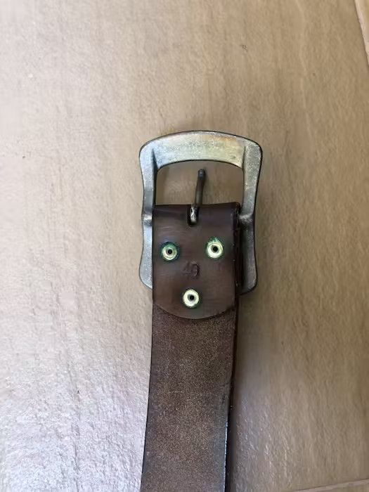 Cowboy Equipment × Leather Vintage Cowboy Fashion Style Leather Buckle Belts Size ONE SIZE - 3 Thumbnail