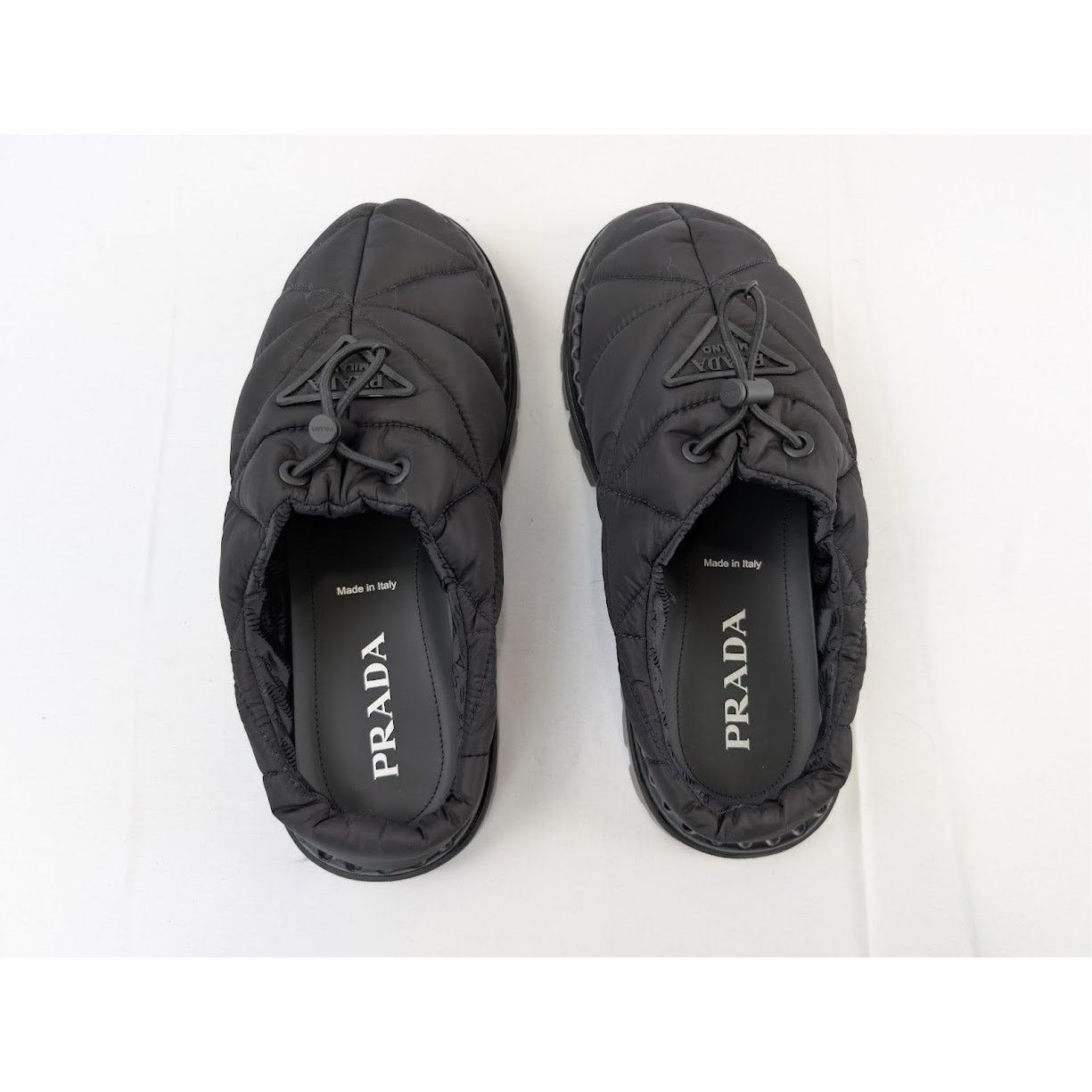 Prada o1rshd1 Calzature Uomo Nylon Mules in Nero Size US 9.5 / EU 42-43 - 12 Thumbnail