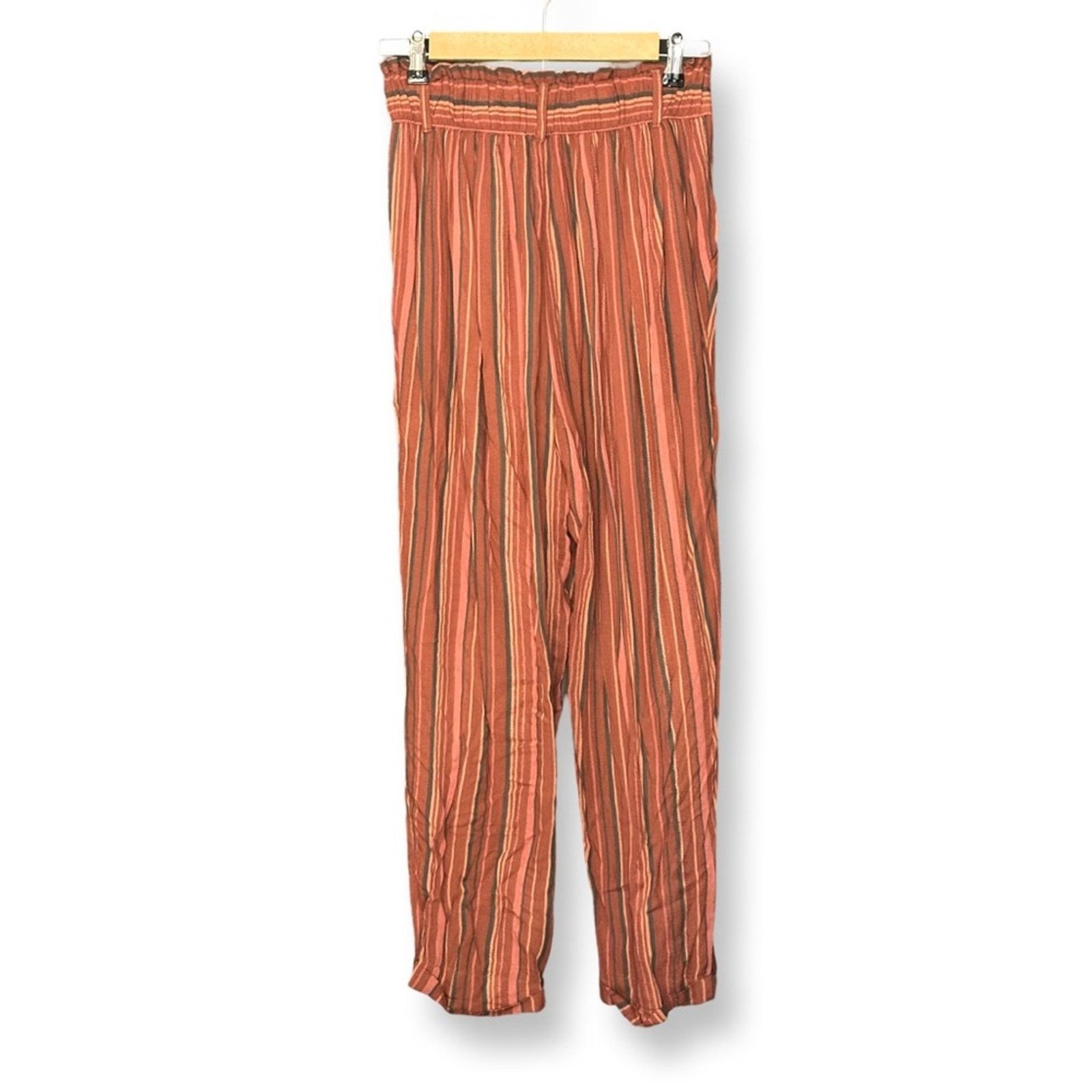American Eagle Outfitters American Eagle Striped Harem Pants With Paper Bag Waist Size 27" / US 4 / IT 40 - 4 Thumbnail