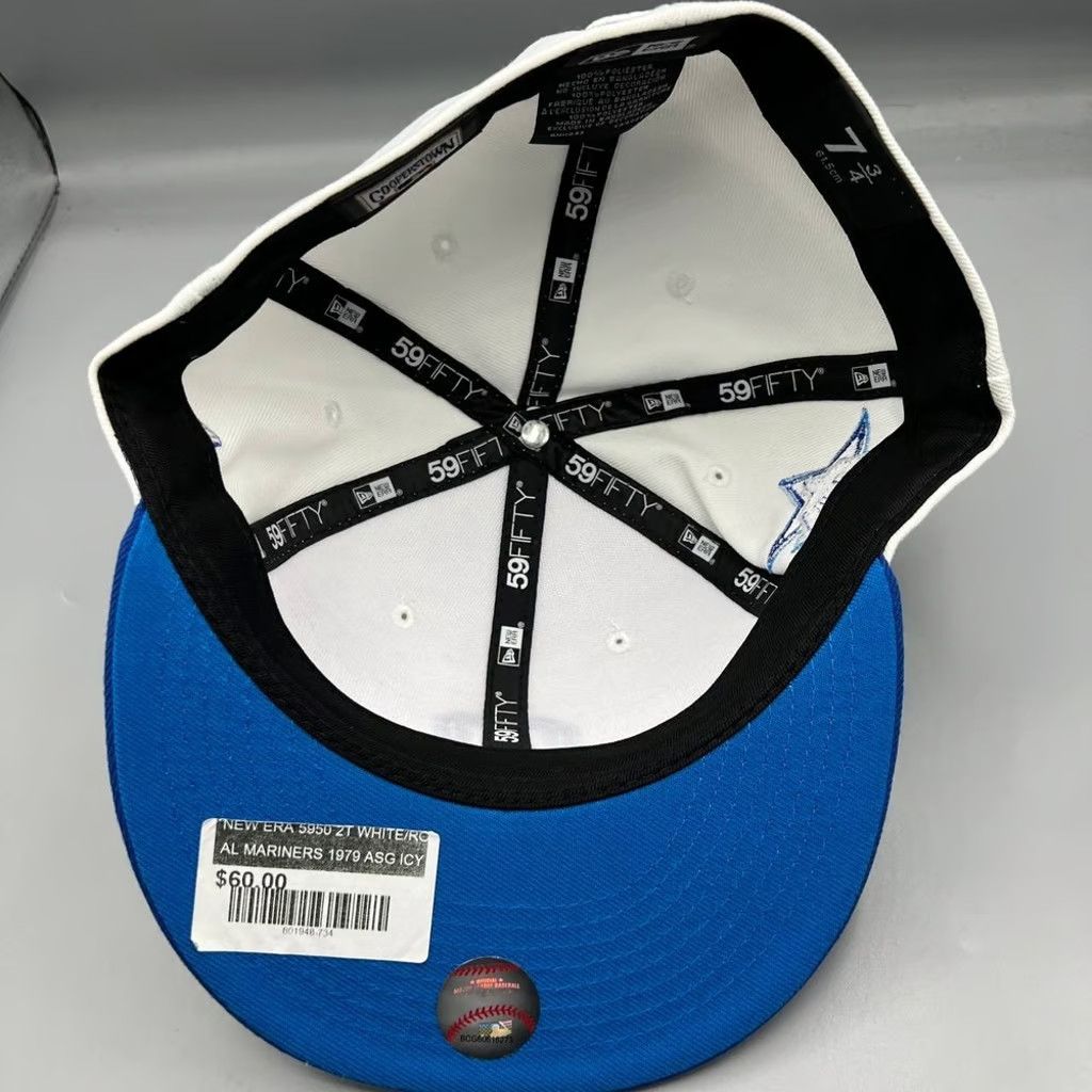 New Era Seattle Mariners Hat Men 7 3/4 59Fifty New Era Fitted Cap Size ONE SIZE - 7 Thumbnail