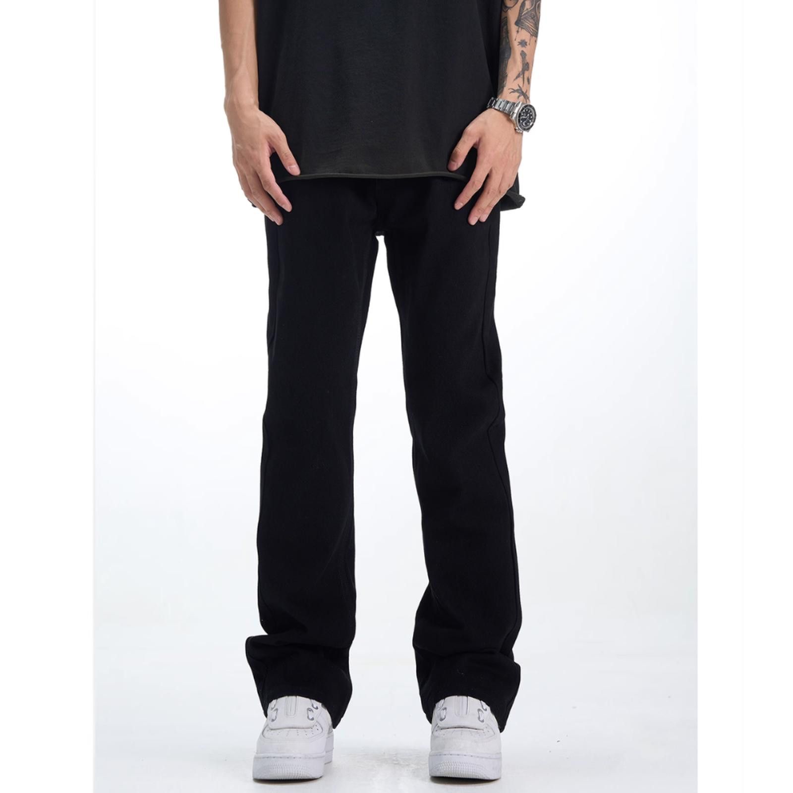 Japanese Brand Black Flared Denim Jeans Size US 32 / EU 48 - 4 Thumbnail