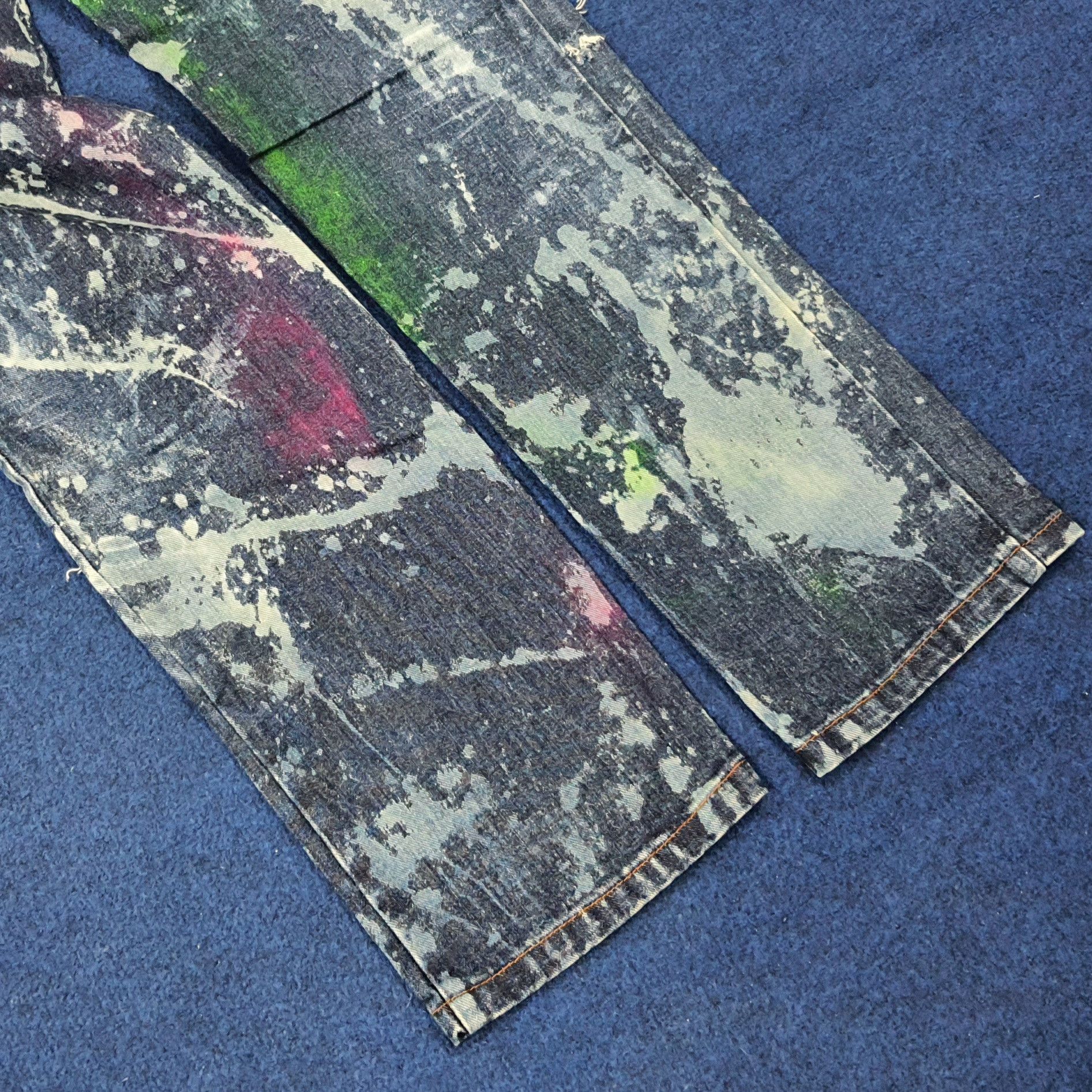 Vintage Vintage D/EX Denim Exchange Distressed Paint Jeans C272N2 Size US 33 - 6 Thumbnail