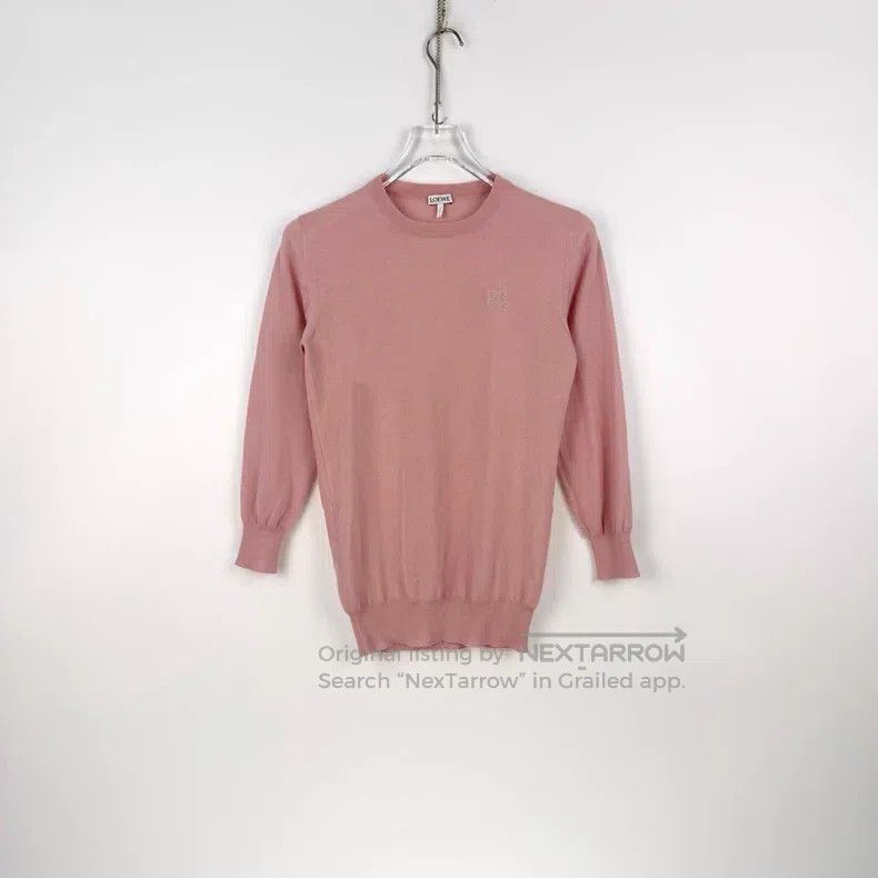 Loewe Loewe Pink embroidered logo cashmere sweater Size XS / US 0-2 / IT 36-38 - 3 Thumbnail