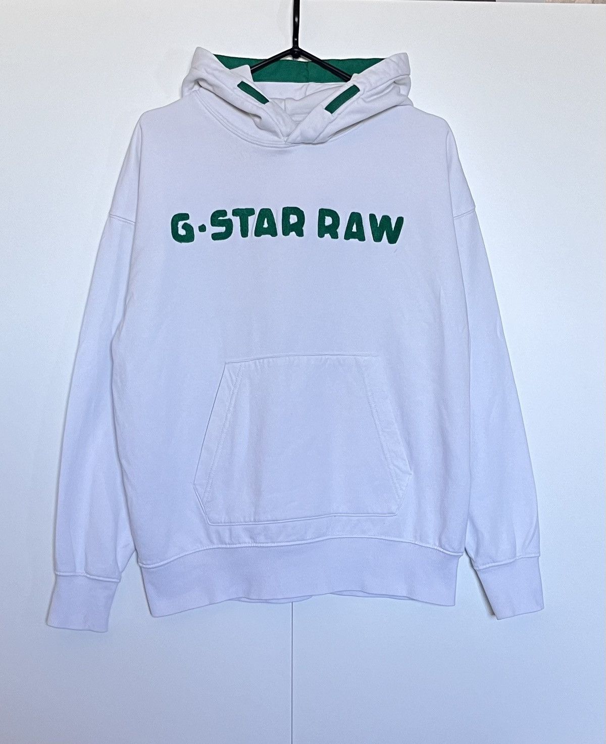 G-Star × Vintage Vintage y2k Avantgarde Gstar Raw Big Logo Hoodie Size US S / EU 44-46 / 1 - 1 Thumbnail