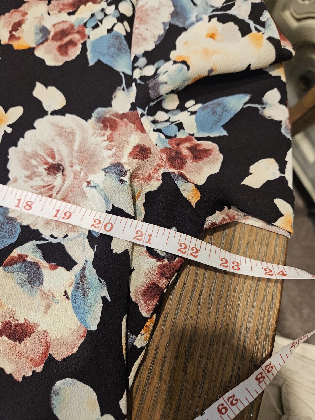 Designer Bobeau Floral Print Long Sleeve Dress Size XL / US 12-14 / IT 48-50 - 8 Thumbnail